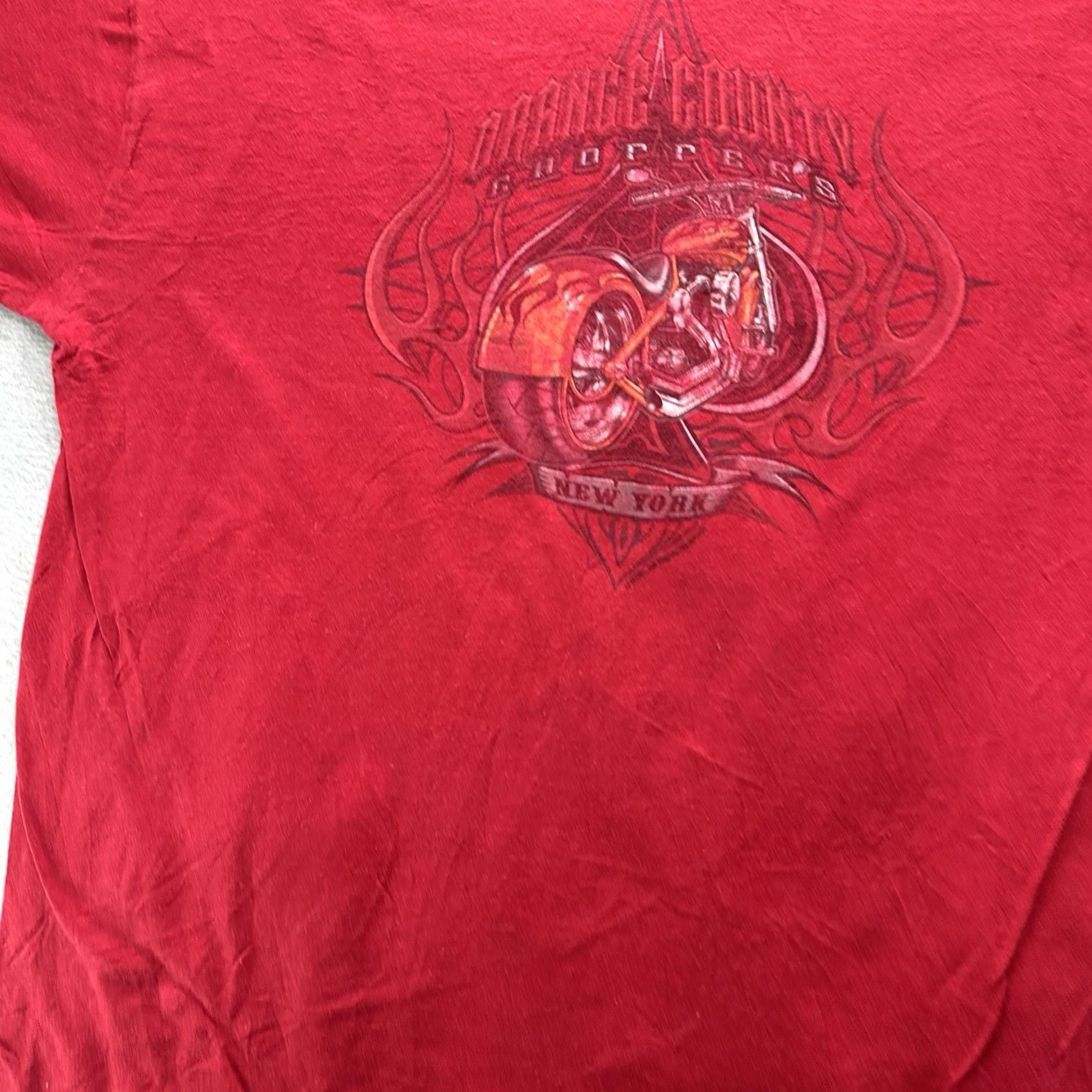 Vintage VINTAGE Alstyle T-Shirt Mens XL Red Shirt Motorcycle Biker OC Choppers NY Orange County Choppers Shirt Red Size US XL / EU 56 / 4 - 2 Thumbnail