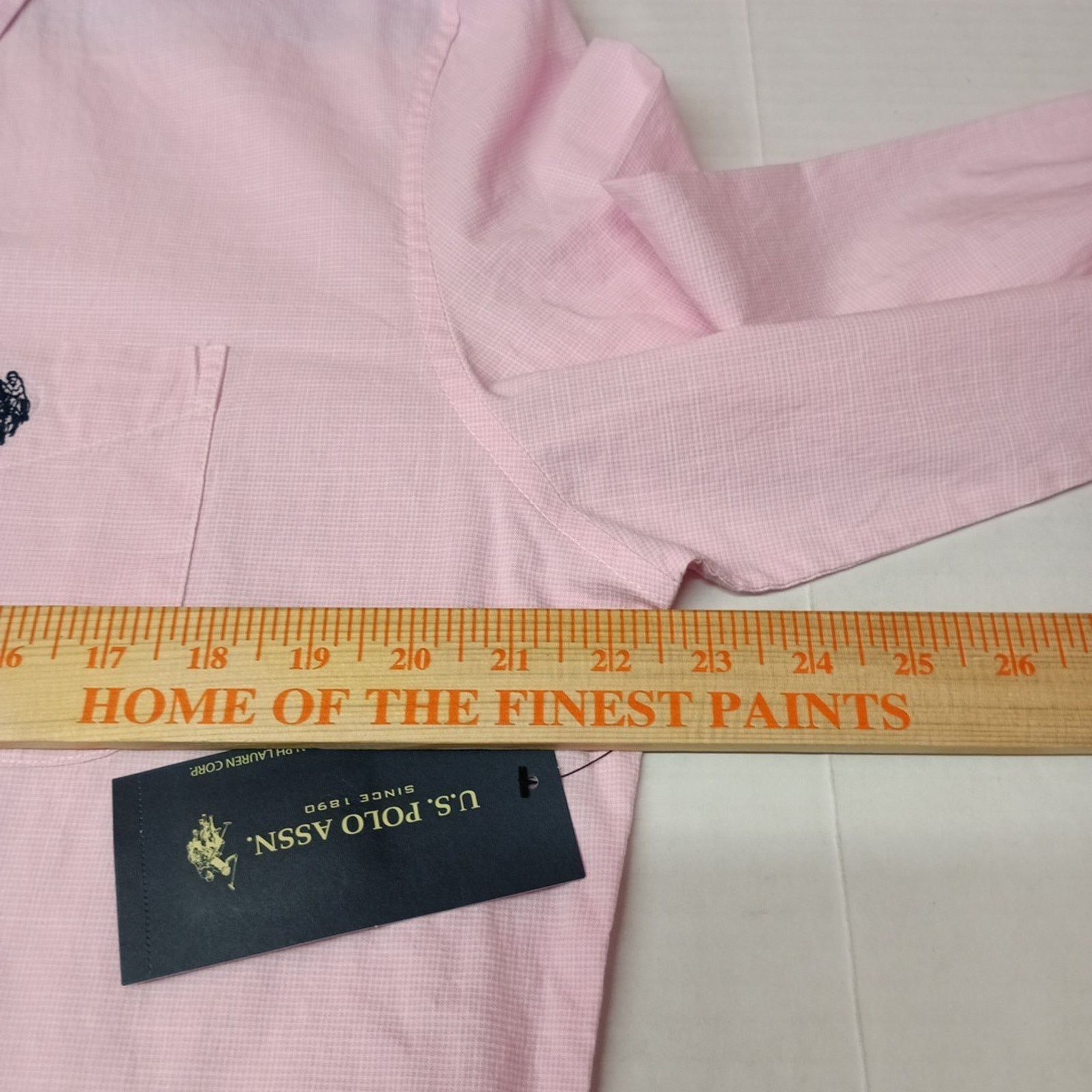 U.S. Polo Assn. U.S. Polo Assn. Button Woven Shirt Men's M Pink Checkered Size US M / EU 48-50 / 2 - 6 Thumbnail