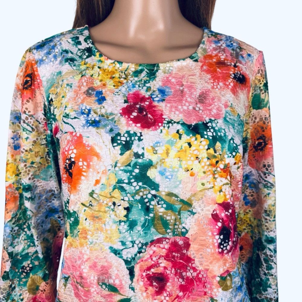 Other NWT New $98 Kensie Floral Shift Lace Dress Size 12 Size XL / US 12-14 / IT 48-50 - 9 Thumbnail