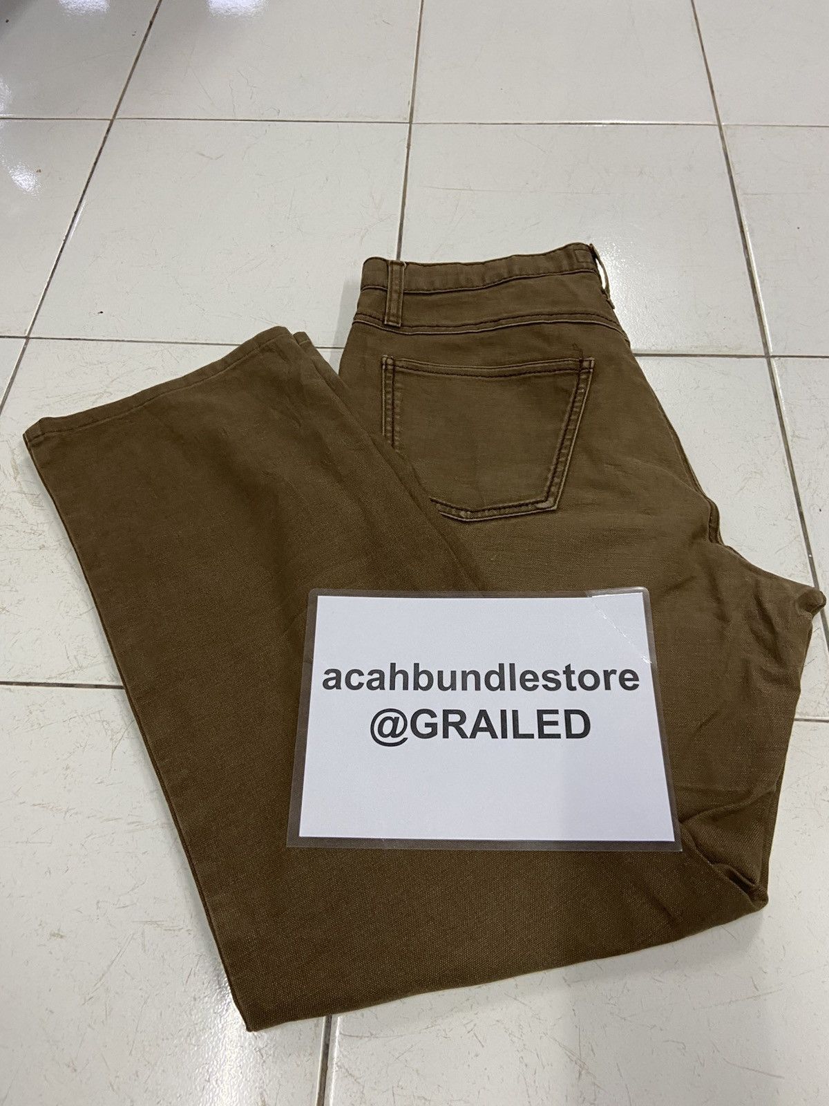 Japanese Brand 23 HOMME BROWN WORK TROUSERS PANTS Size US 30 / EU 46 - 15 Thumbnail