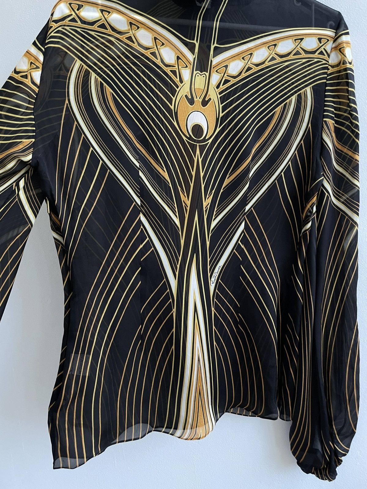 Roberto Cavalli Roberto Cavalli 2007 VOYAGE RUNWAY Collection Silk Blouse Size M / US 6-8 / IT 42-44 - 19 Thumbnail