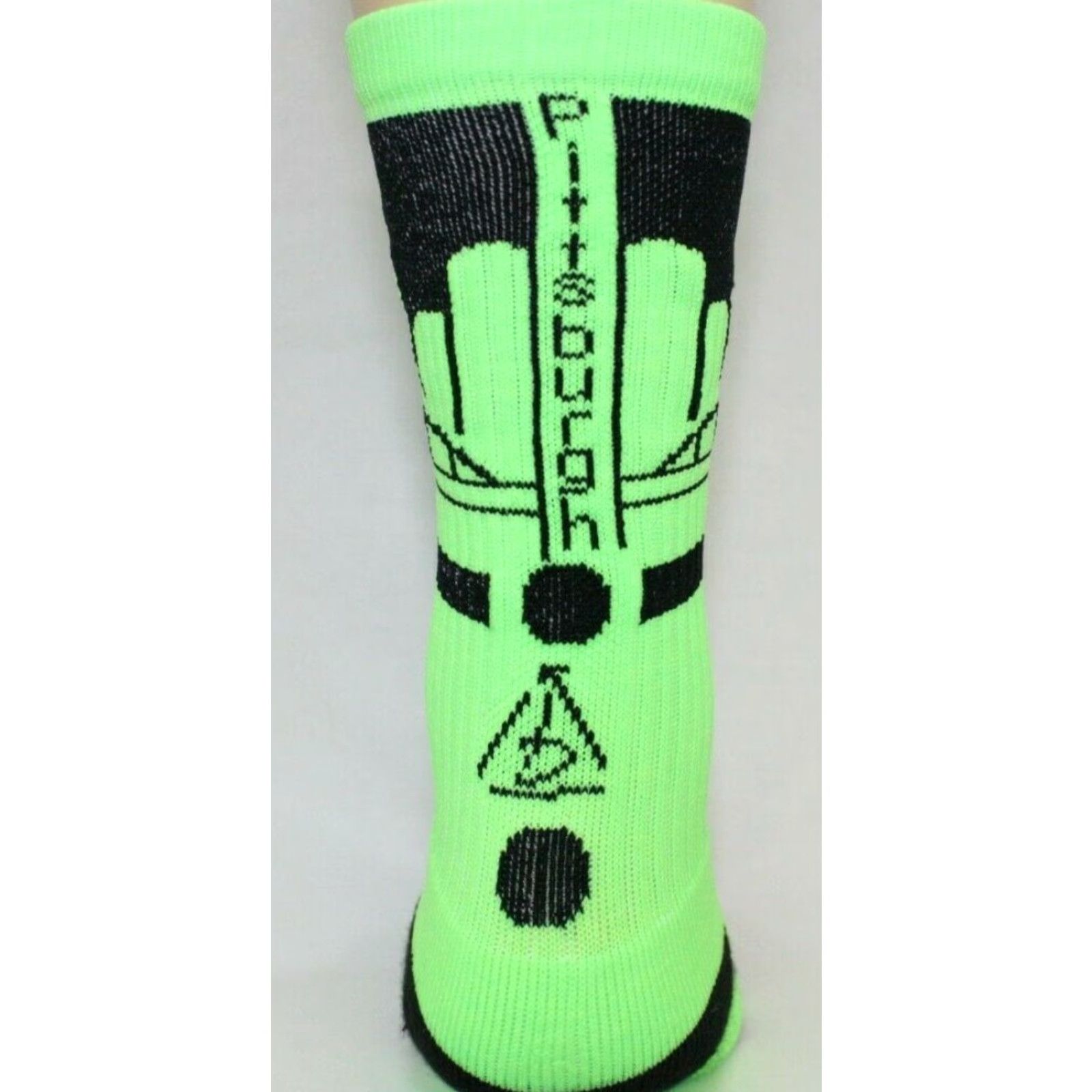 Vintage Rep It City Mens Pittsburgh Lime Green CoolMax Basketball Socks Size ONE SIZE - 2 Thumbnail