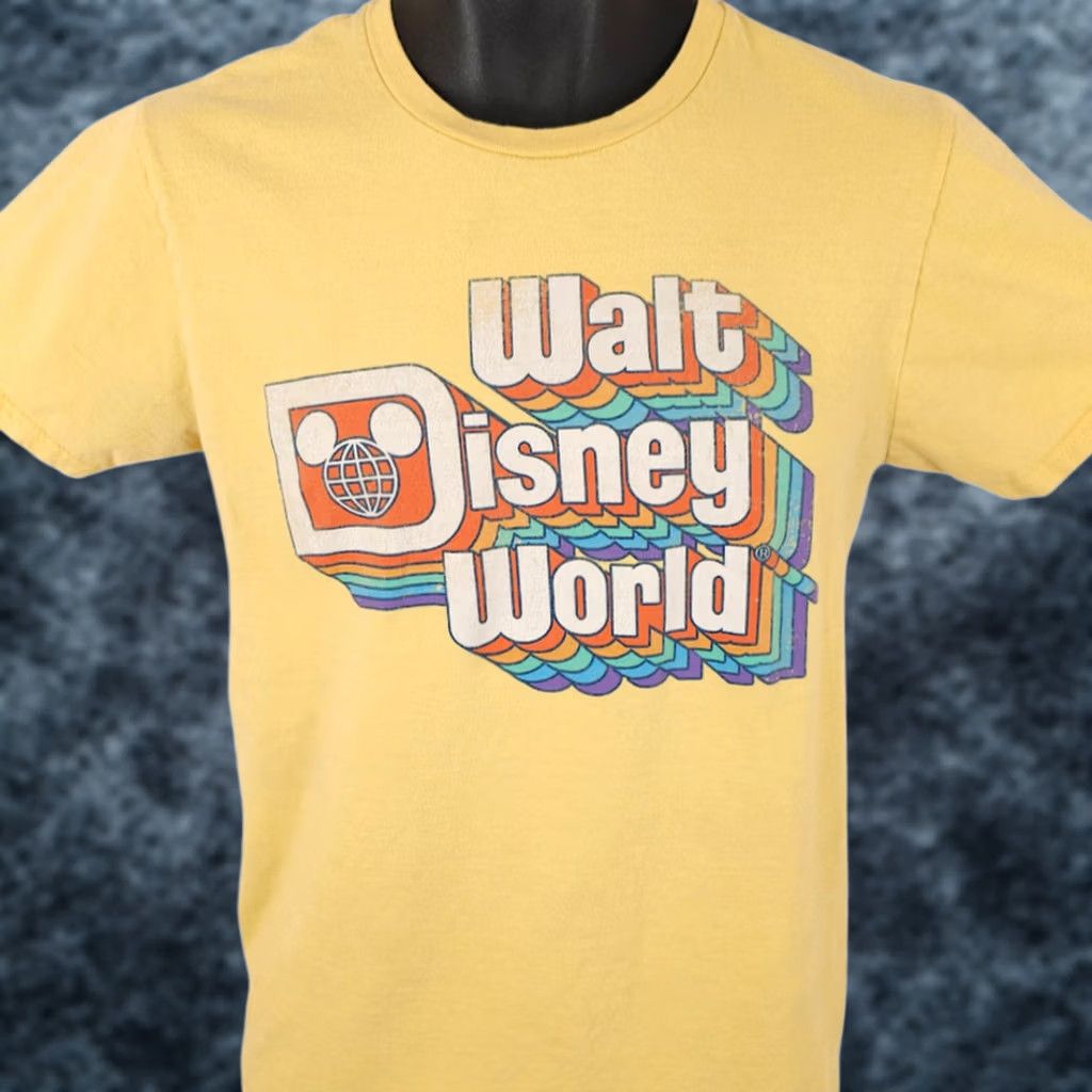 Disney Walt Disney World T Shirt Mens Size Small Yellow Retro Rainbow Disney Shirt Mens Small Yellow Rainbow Size US S / EU 44-46 / 1 - 1 Thumbnail