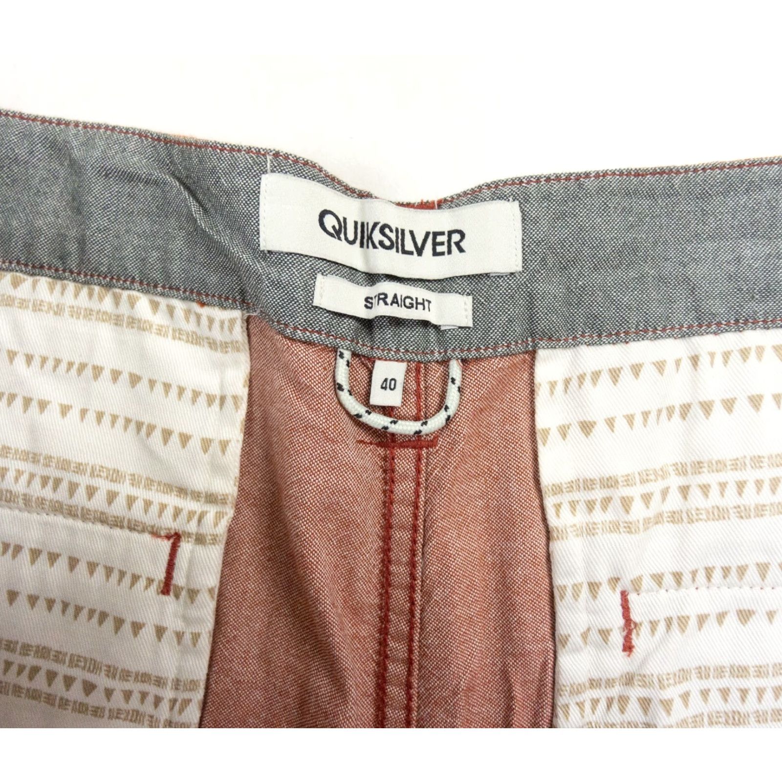 Quiksilver Quiksilver Mens Shorts Chino 9" Inseam Flat Front 40 Red 5-Pocket Regular Fit N/A Mens Size US 40 / EU 56 - 6 Thumbnail