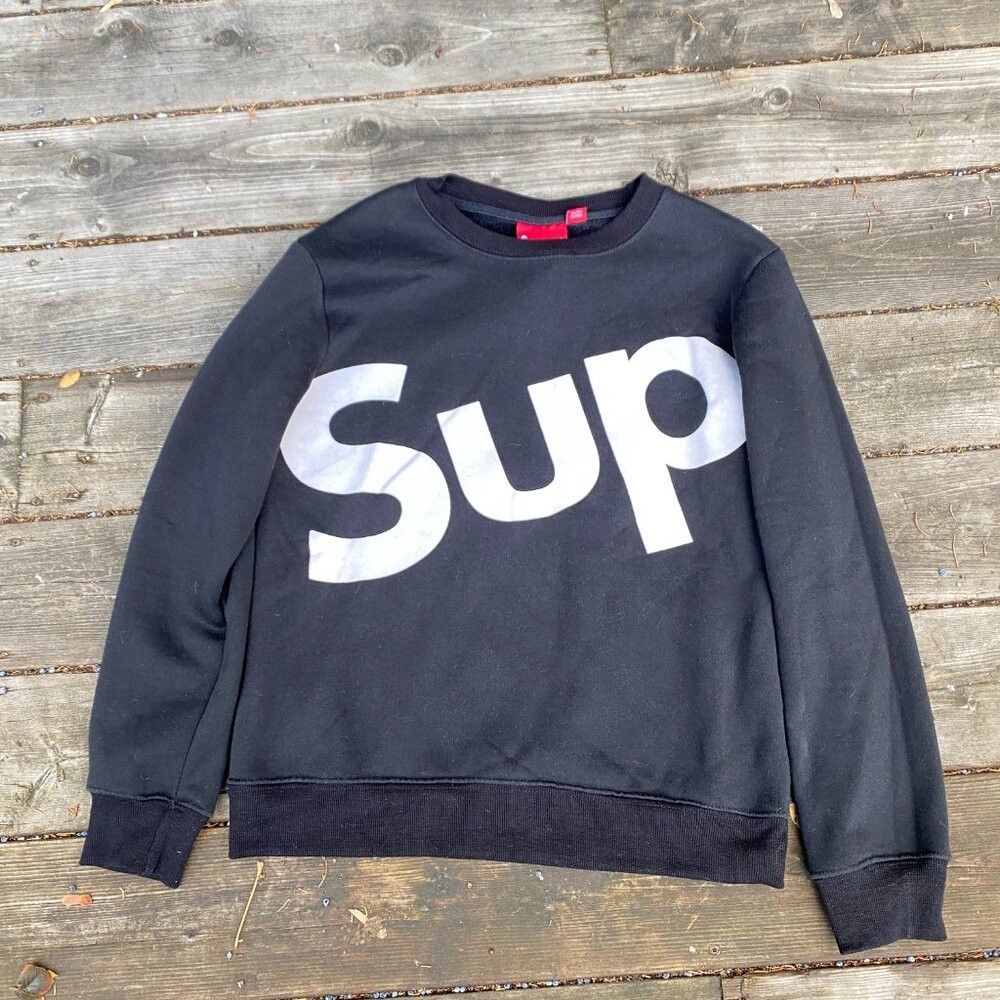 Supreme FW13 Supreme Sup Logo Crewneck Sweater Black Box Logo Large Size US L / EU 52-54 / 3 - 4 Thumbnail