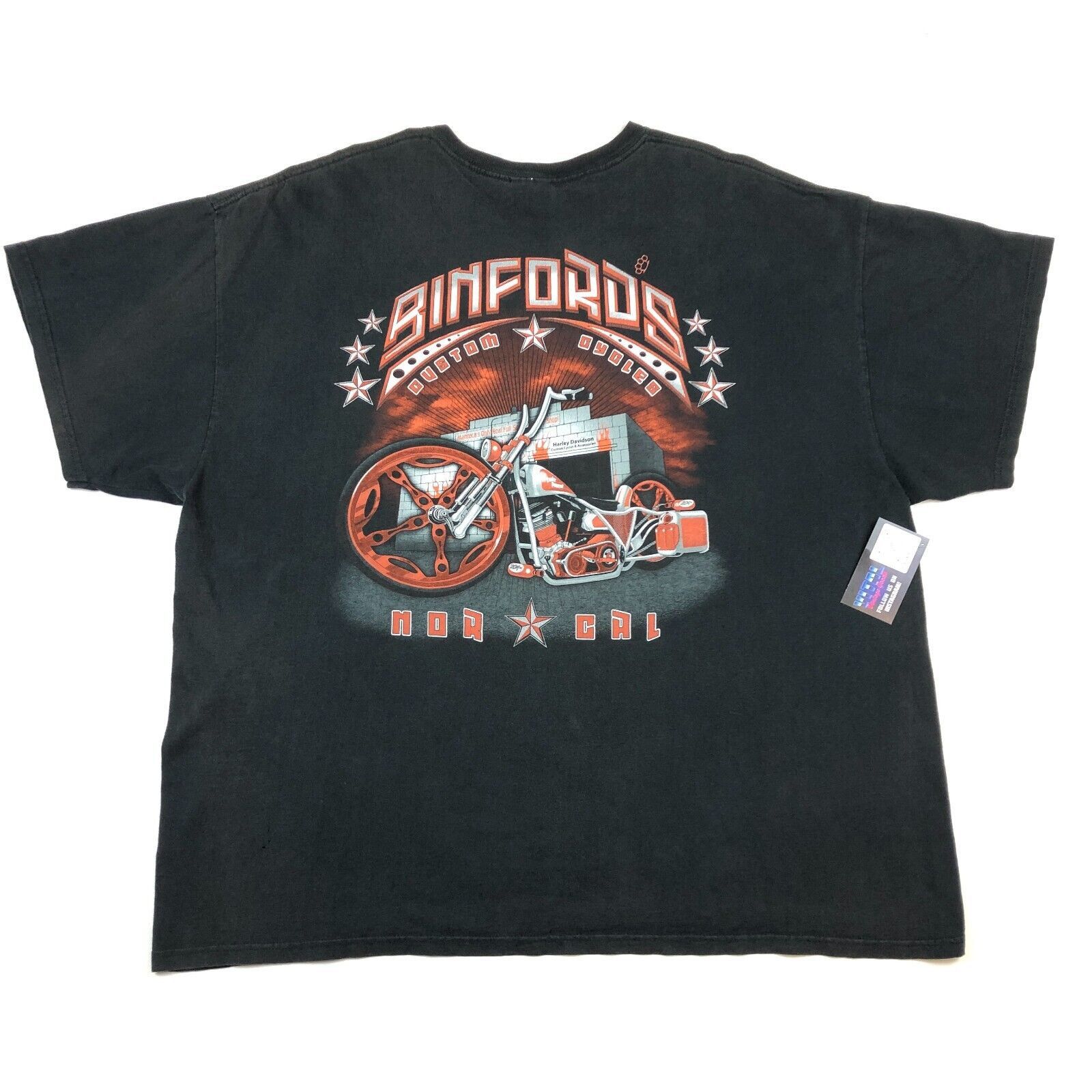 Harley Davidson × Vintage Binfords Custom Cycles Norcal Harley Davidson Tee T XXL 2XL Size US XXL / EU 58 / 5 - 1 Thumbnail