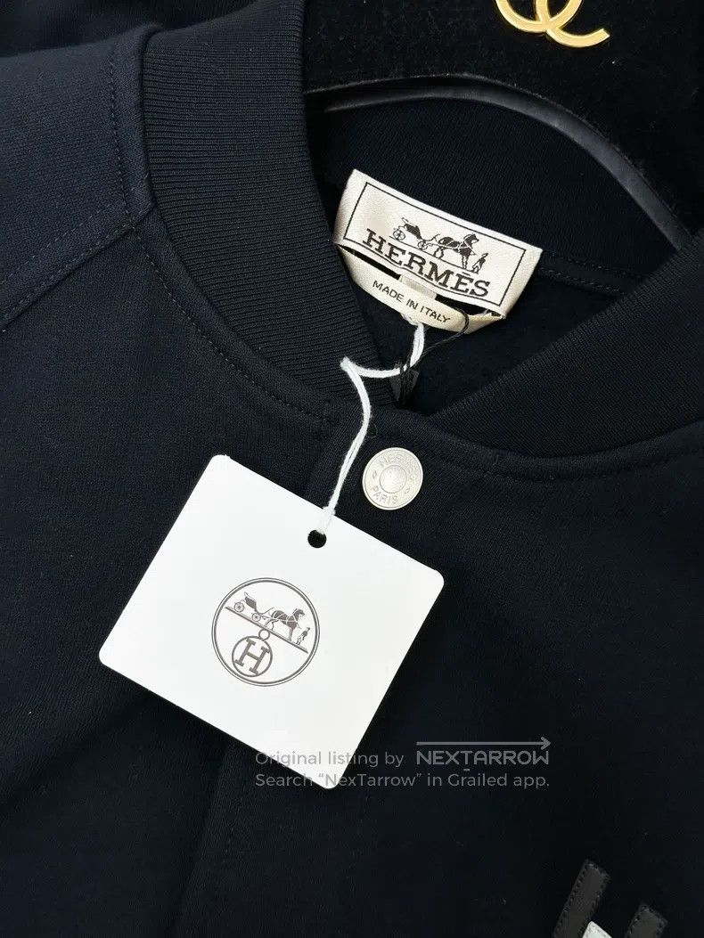 Hermes Hermes Retro geometric horse head embellished black fleece Size US M / EU 48-50 / 2 - 3 Thumbnail