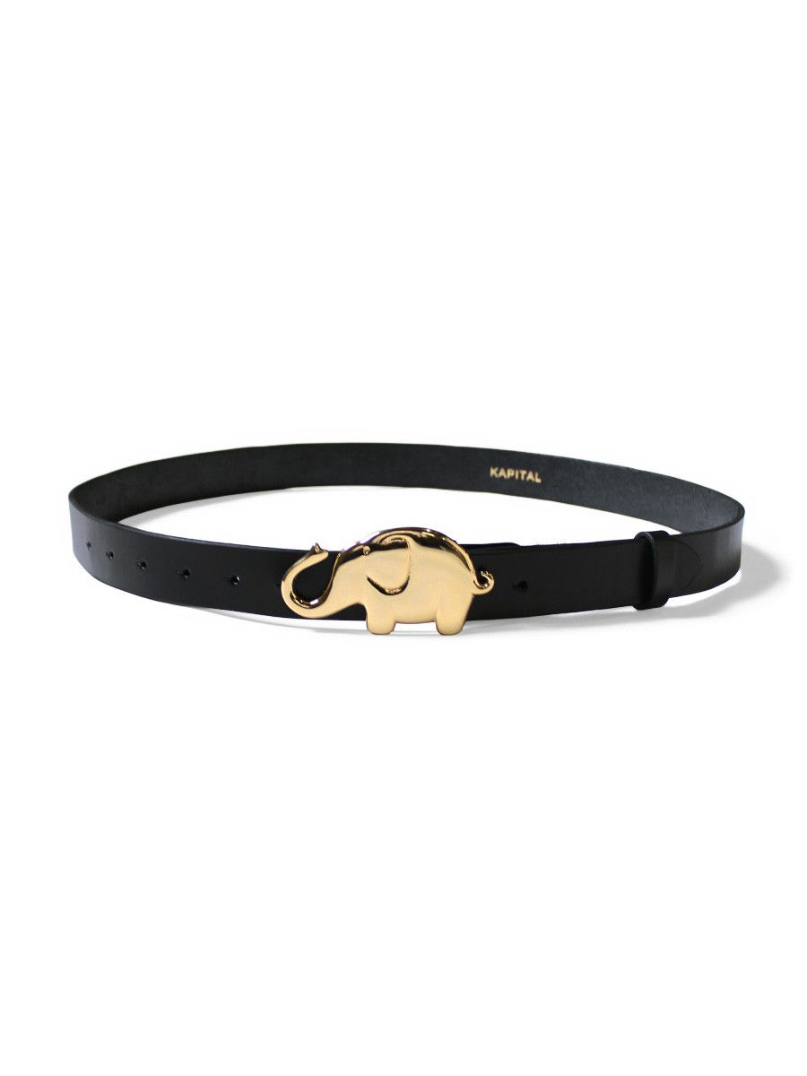 Kapital Kapital Leather Trunk Up Elephant Buckle Belt Size ONE SIZE - 1 Thumbnail