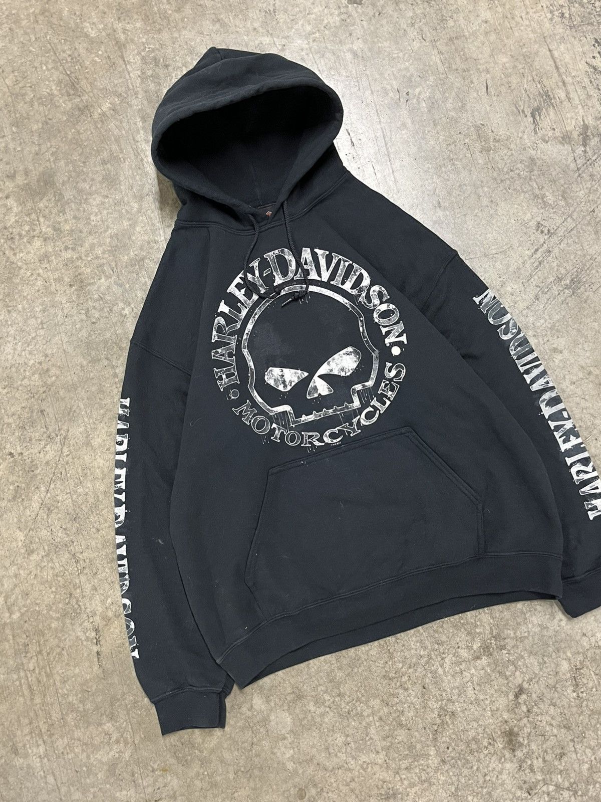 Harley Davidson Harley Davidson vintage y2k grunge skull hoodie rare hype Size US L / EU 52-54 / 3 - 5 Thumbnail