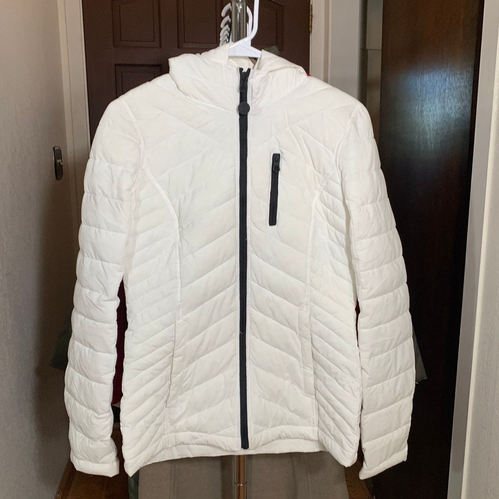 Nautica NAUTICA Women's White Puffer Hooded Jacket Size XS Size XS / US 0-2 / IT 36-38 - 1 Thumbnail