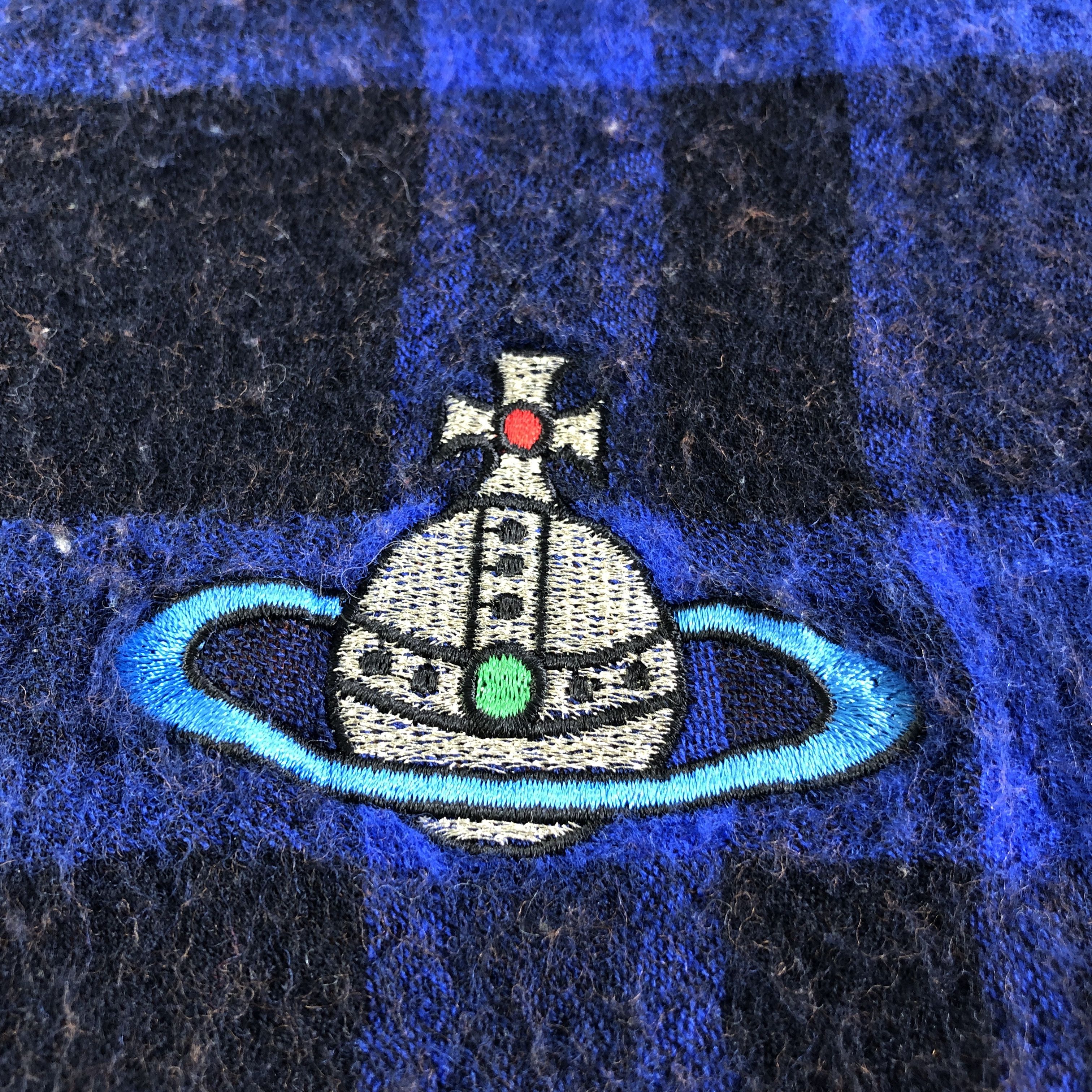 Vivienne Westwood Vivienne Westwood Tartan Big Size Wool Scarf Muffler V2697 Size ONE SIZE - 5 Thumbnail