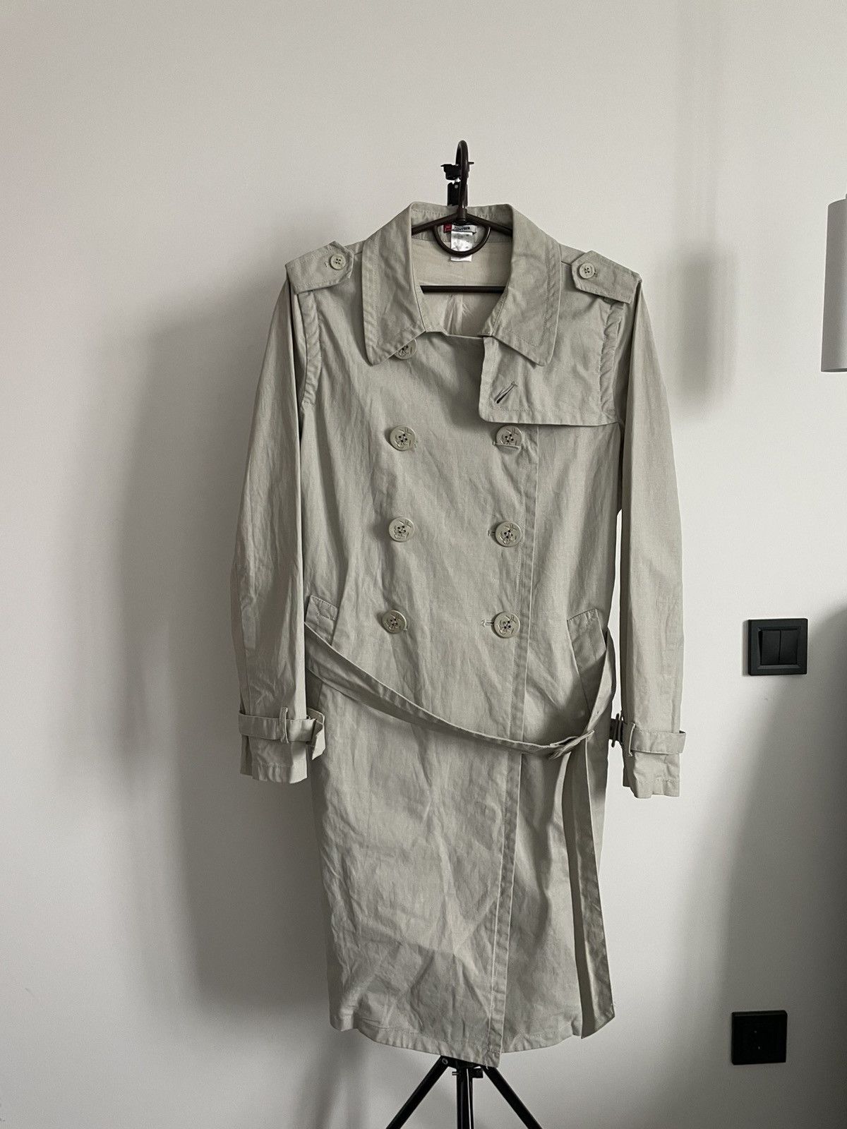 Jean Paul Gaultier Jean Paul Gaultier Linen Beige Trench Coat RARE Size L / US 10 / IT 46 - 2 Thumbnail