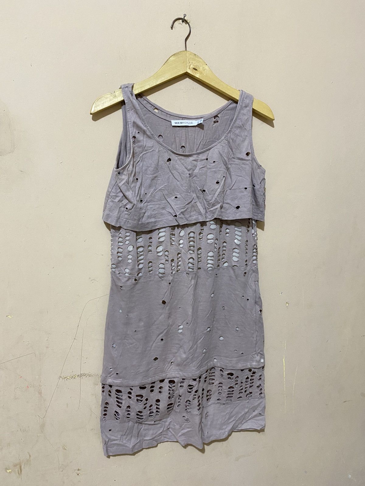 See by Chloe See by Chloe Distressed Long Dress Size S / US 4 / IT 40 - 2 Thumbnail