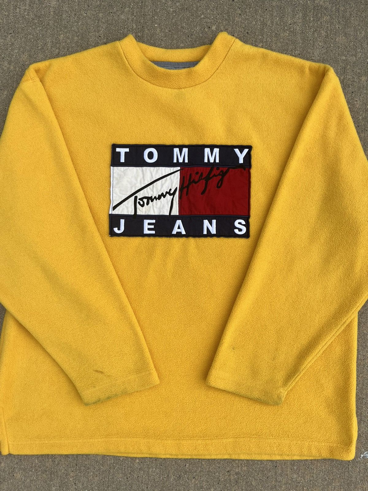 Tommy Hilfiger VINTAGE 90’S TOMMY JEANS FLEECE SWEATER Size US XL / EU 56 / 4 - 2 Thumbnail