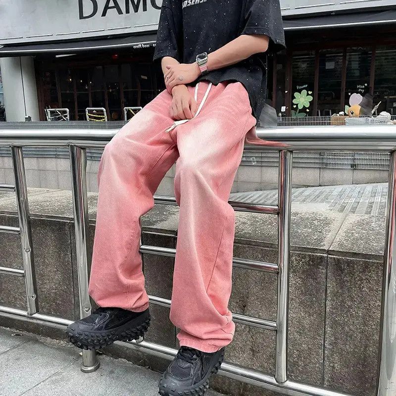 Japanese Brand Retro loose straight leg casual jeans Size US 32 / EU 48 - 4 Thumbnail