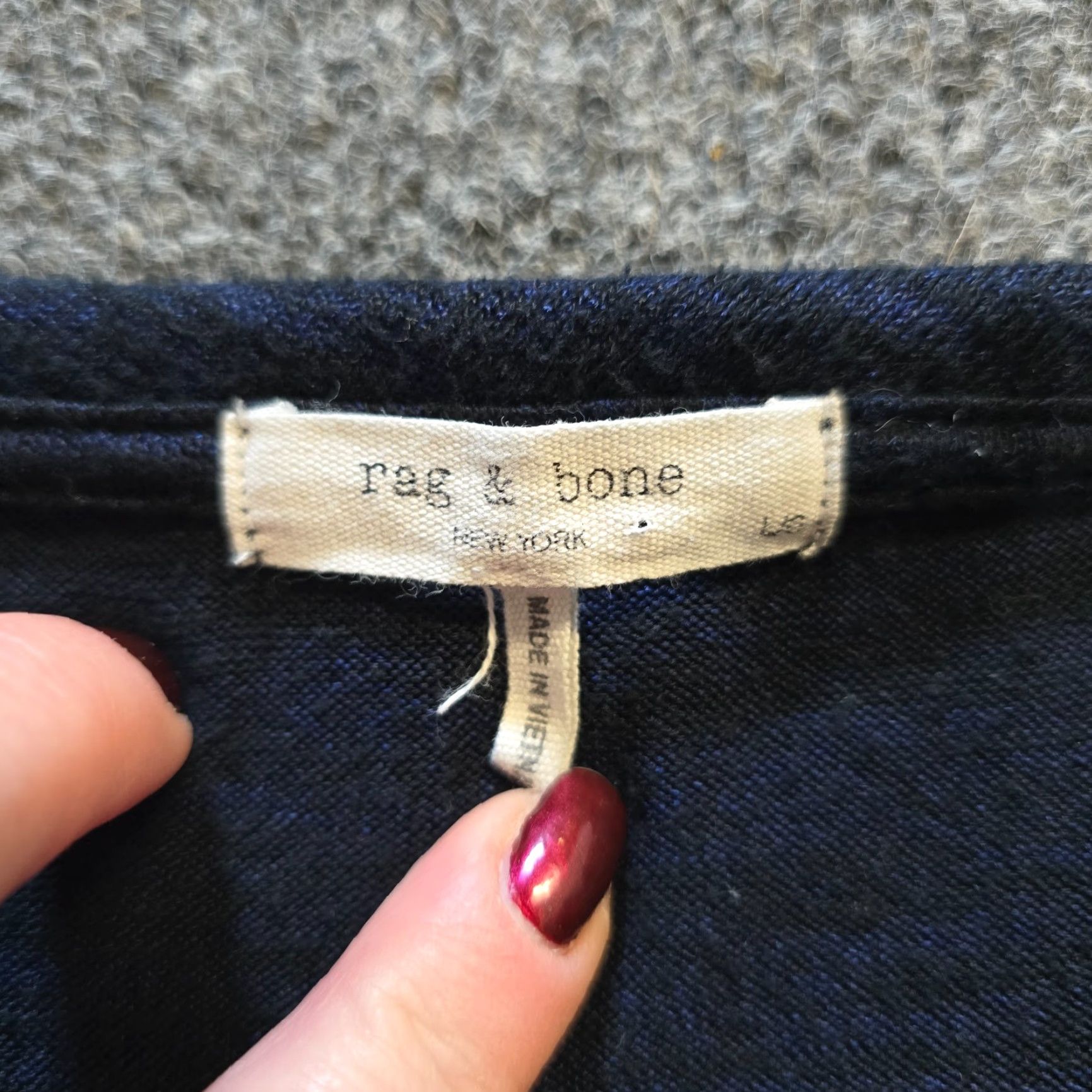 Rag & Bone Rag & Bone Sweater Womens Large Blue Sweatshirt Knit Long Sleeve Capsule Casual Shirt? Size L / US 10 / IT 46 - 4 Thumbnail