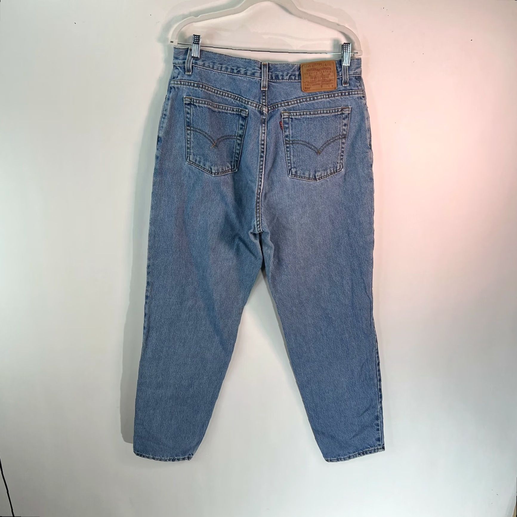 Levi's VINTAGE Levi's Jeans 550 Women Size 16 Blue Denim 30in Inseam Relaxed Tapered USA Made Womens Size 38" / US 16 / IT 52 - 2 Thumbnail