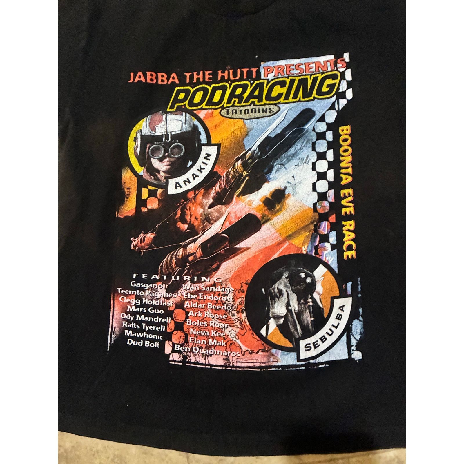 Other Vintage Y2K Star Wars Podracing T-Shirt Black(Youth Fit L) Size US L / EU 52-54 / 3 - 4 Thumbnail