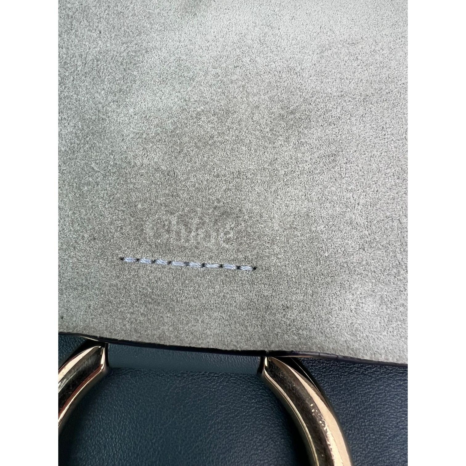 Chloe Chloe Faye Chain Suede Leather Gray Blue Crossbody Bag Size ONE SIZE - 7 Thumbnail