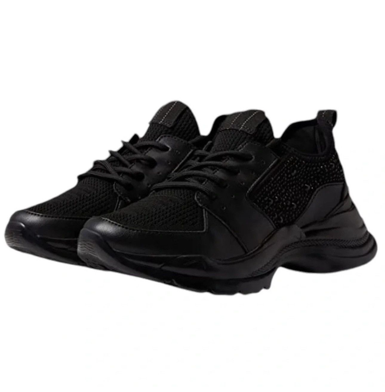 Designer × Steve Madden Madden NYC Vance Women's Rhinestone Athletic Sneakers SZ 6 Size US 6 / IT 36 - 2 Thumbnail