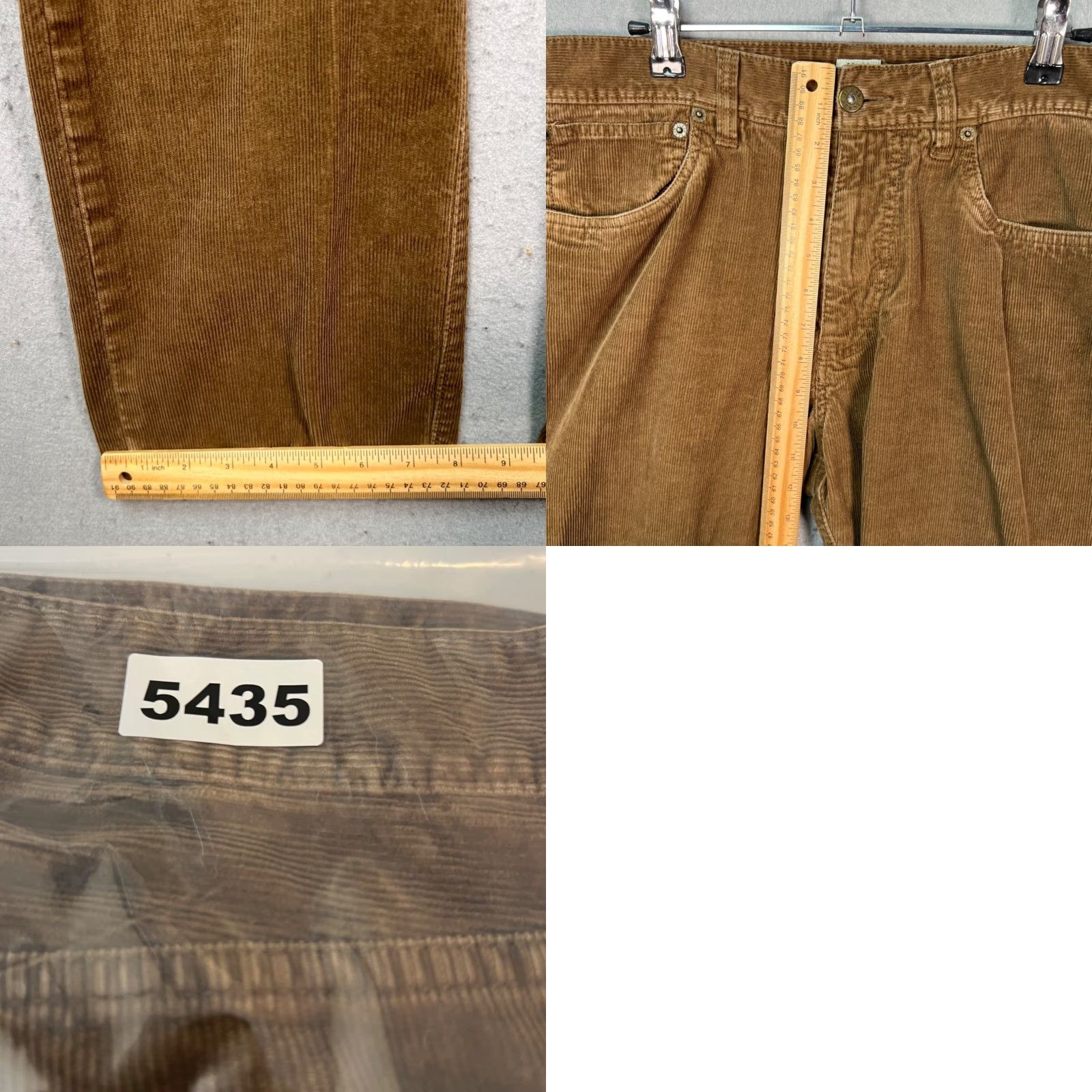 J.Crew J.CREW Slim Straight Corduroy Pants Brown 100% Cotton Mens 33 x 28 Vintage Front Flat Front 5-Pocket Chino Size US 33 - 8 Thumbnail