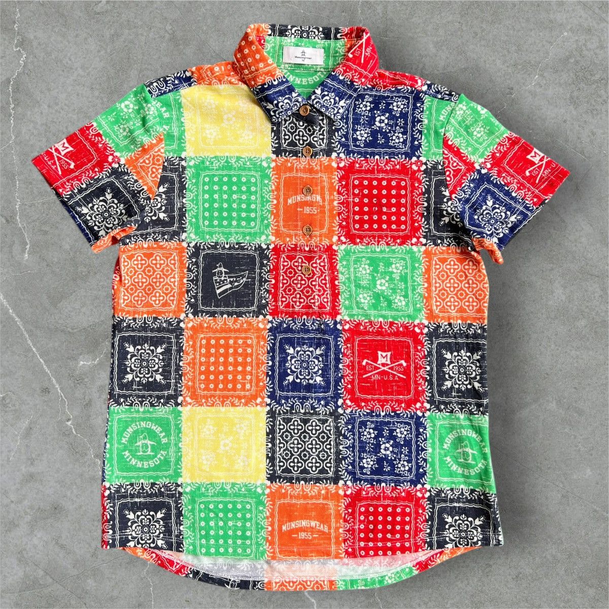 Reyn Spooner Vintage REYN SPOONER x MUNSINGWEAR Paisley Patchwork Polo Size US M / EU 48-50 / 2 - 1 Thumbnail