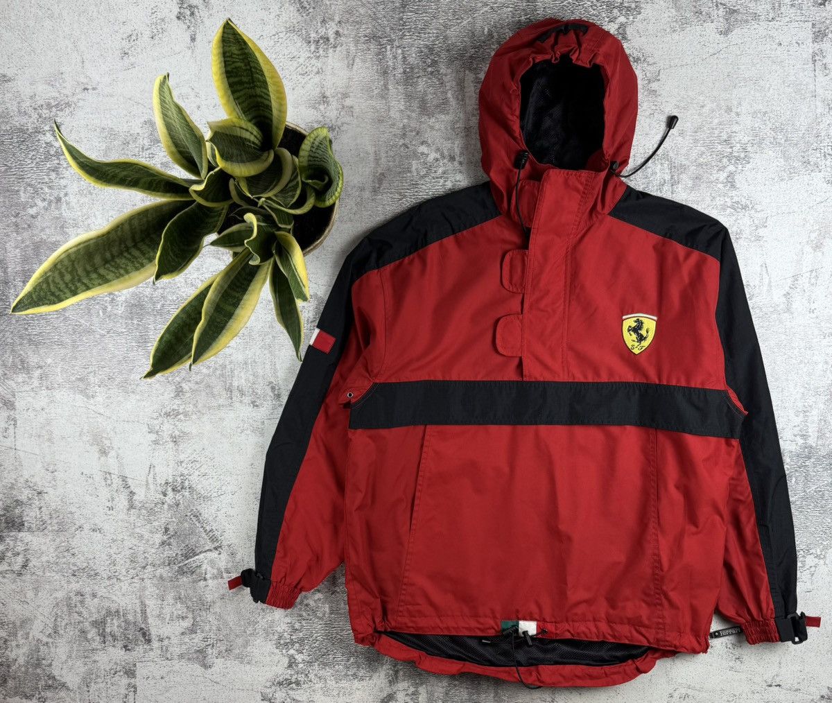 Ferrari Ferrari 2000 Vintage Racing Moto Italy Men’s Small Size S Anorak Zip Light Jacket Size US S / EU 44-46 / 1 - 1 Thumbnail