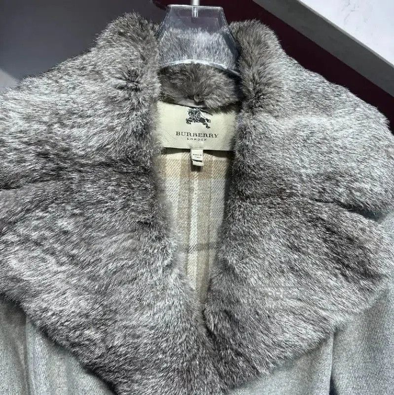 Burberry Burberry Gray Multi-Colored Women's Coat. Size M / US 6-8 / IT 42-44 - 4 Thumbnail