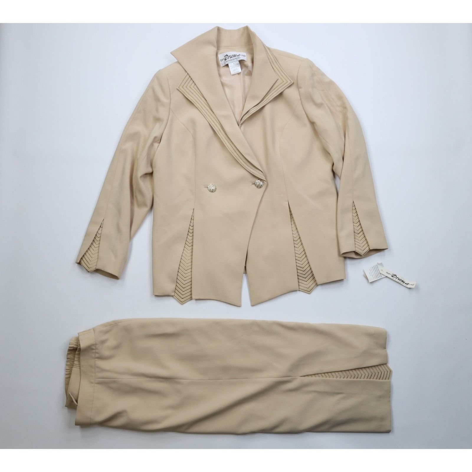 Vintage Deadstock Vintage 90s 2 Piece Church Wedding Skirt Suit Size L / US 10 / IT 46 - 1 Thumbnail
