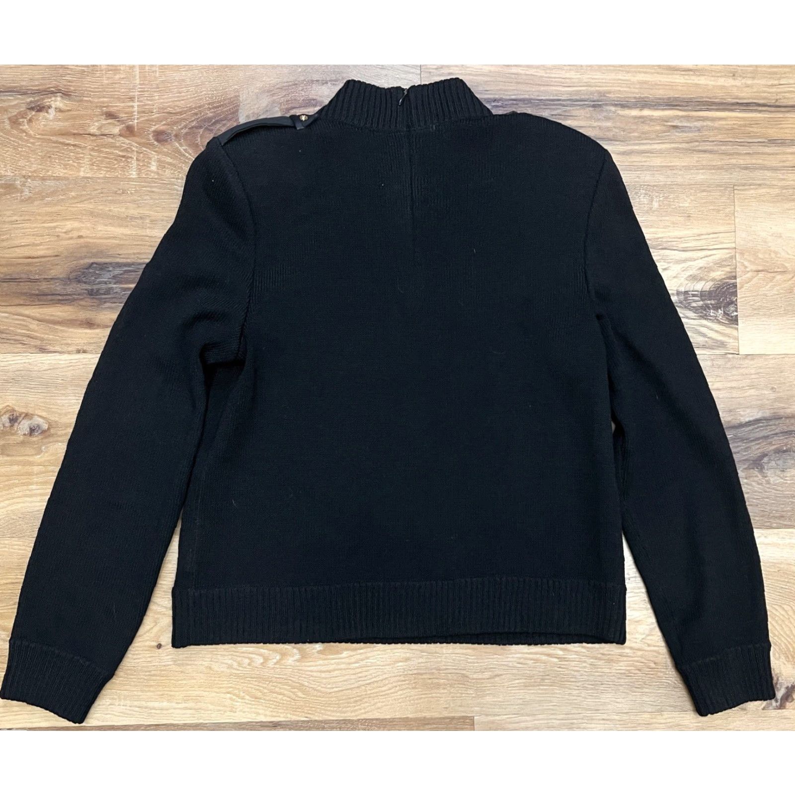 St. John St. John Santana Knit Long Sleeve Turtleneck Black 4 Button Accent Sweater Womens EUC Size S / US 4 / IT 40 - 7 Thumbnail