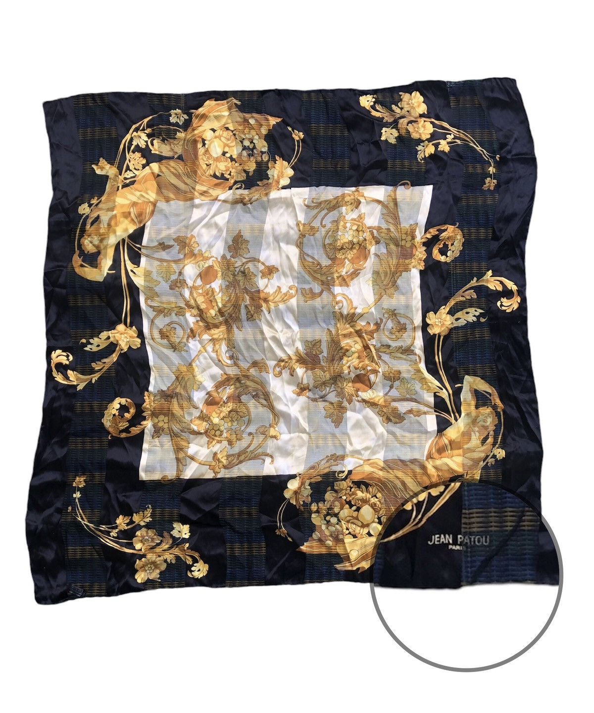 Designer Jean Patou Paris silk scarf Size ONE SIZE - 2 Thumbnail