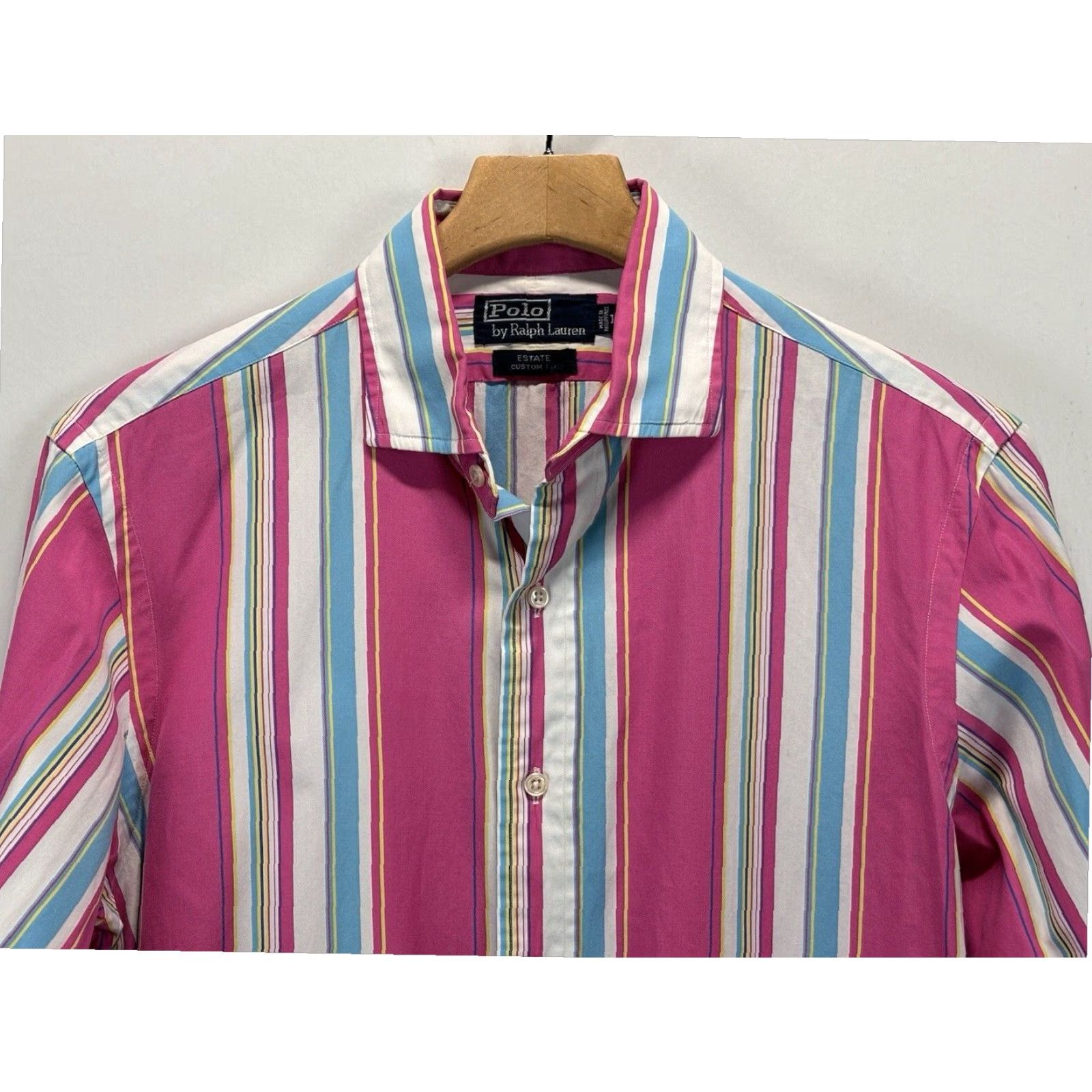 Polo Ralph Lauren VINTAGE Polo Ralph Lauren Striped Button Up Shirt Medium Mens 90s Cotton Preppy Size US M / EU 48-50 / 2 - 2 Thumbnail