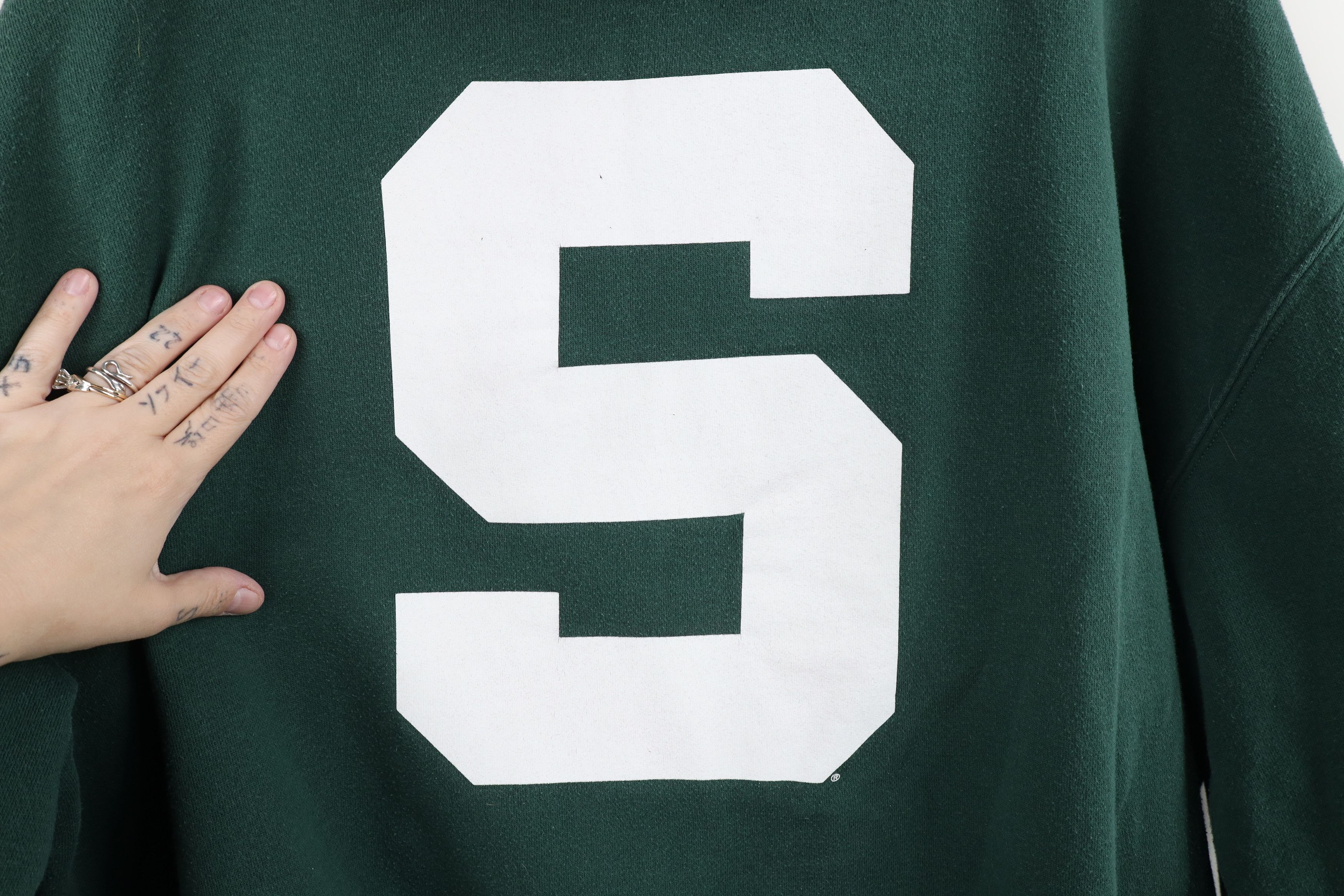 Vintage Vintage 90s Michigan State University Hoodie Sweatshirt Size US XXL / EU 58 / 5 - 11 Thumbnail