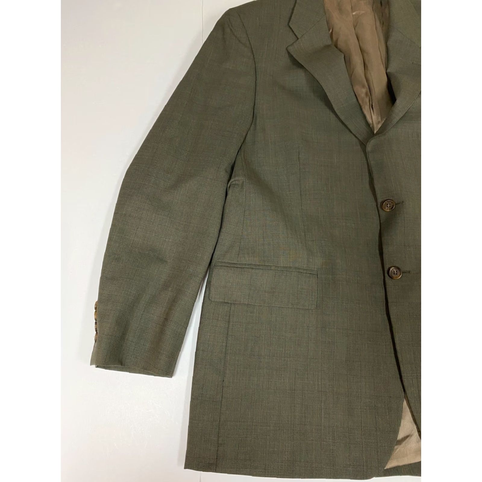 Chaps Chaps Ralph Lauren Blazer Mens 43 Brown Wool two Button Size 46R - 2 Thumbnail