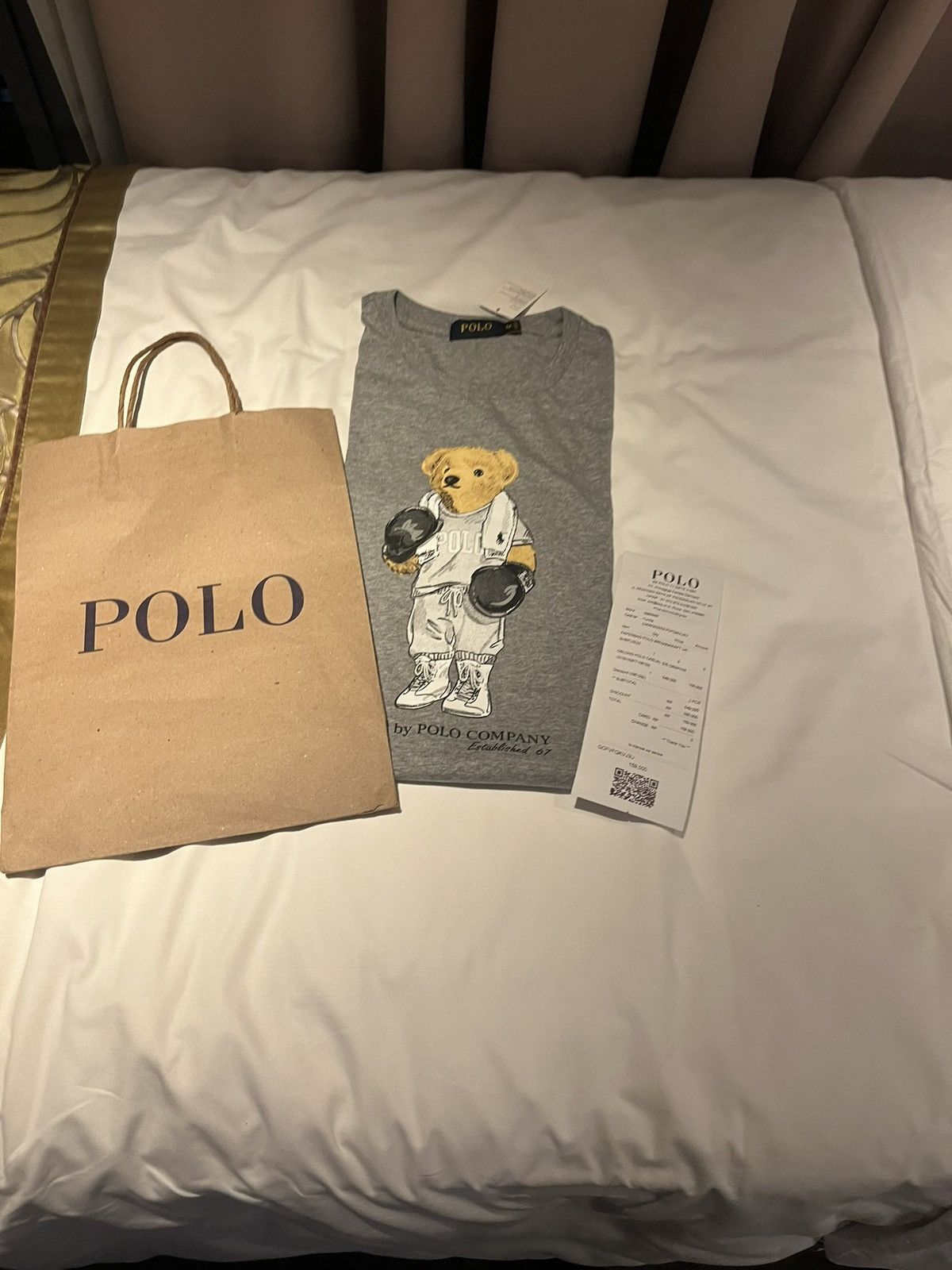 Polo Ralph Lauren Polo Ralph Lauren Bear Graphic T-Shirt Grey (Unisex) Size US M / EU 48-50 / 2 - 6 Thumbnail