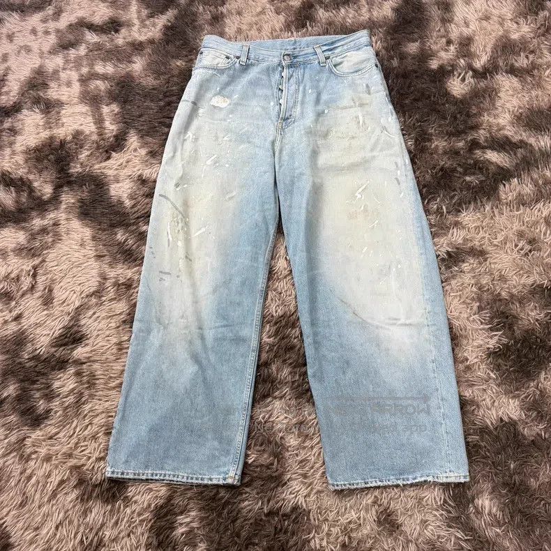 Acne Studios Acne Studios 2023F Heavy Duty Graffiti Splatter Wide Leg B Size US 34 / EU 50 - 1 Thumbnail