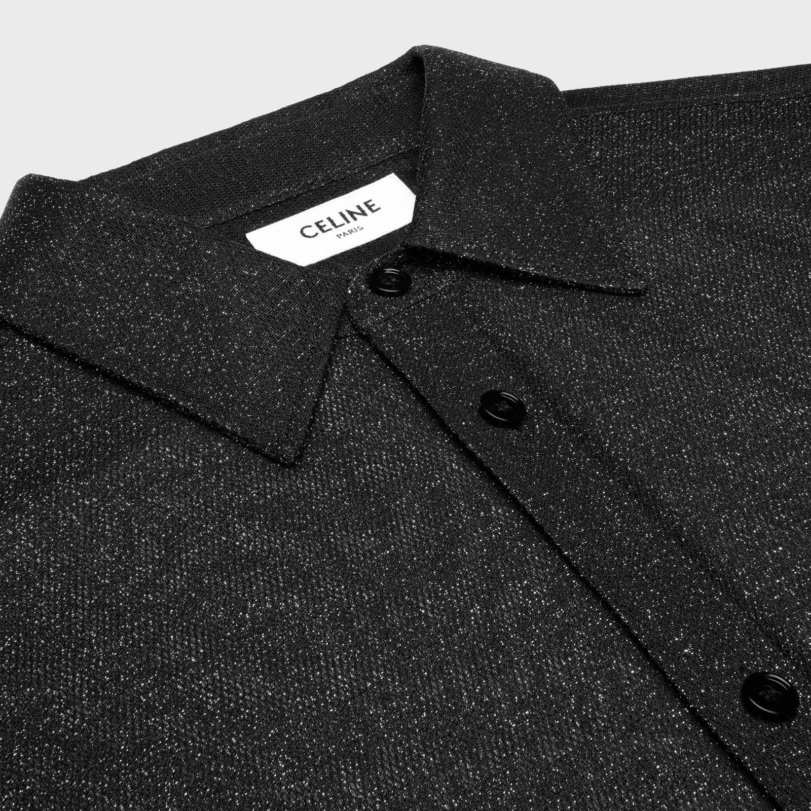 Celine o1bcso1str0824 Loose Carnaby Shirt in Black Size US XS / EU 42 / 0 - 3 Thumbnail