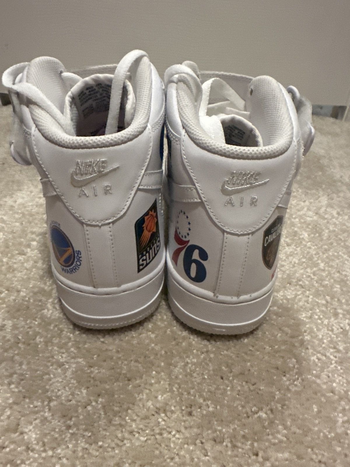 Nike × Supreme Supreme x Nike Air Force 1 Mid NBA White Size US 12 / EU 45 - 3 Thumbnail