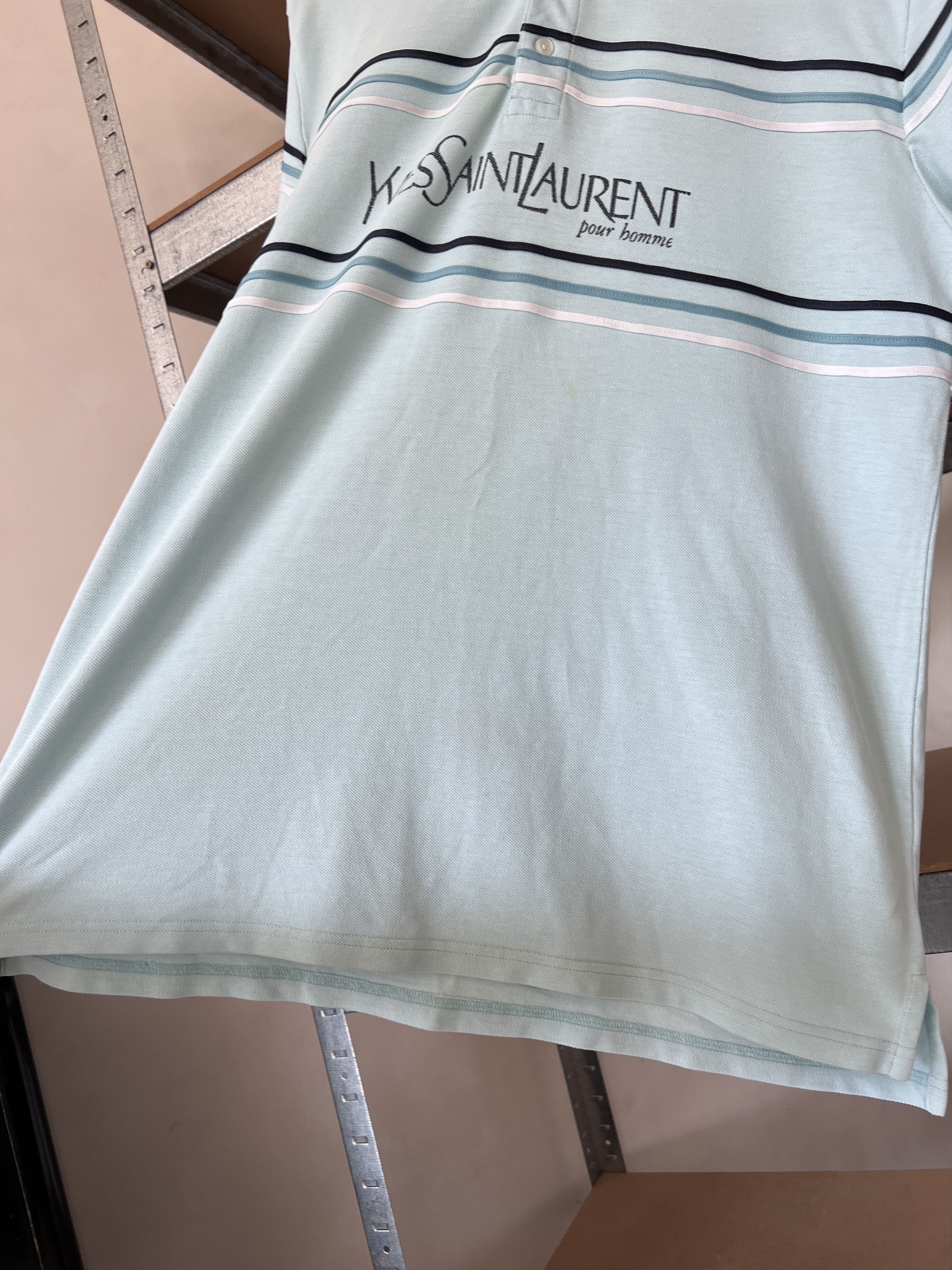 Yves Saint Laurent Yves Saint Laurent 90s Vintage Big Logo Polo Shirt Size US XL / EU 56 / 4 - 14 Thumbnail