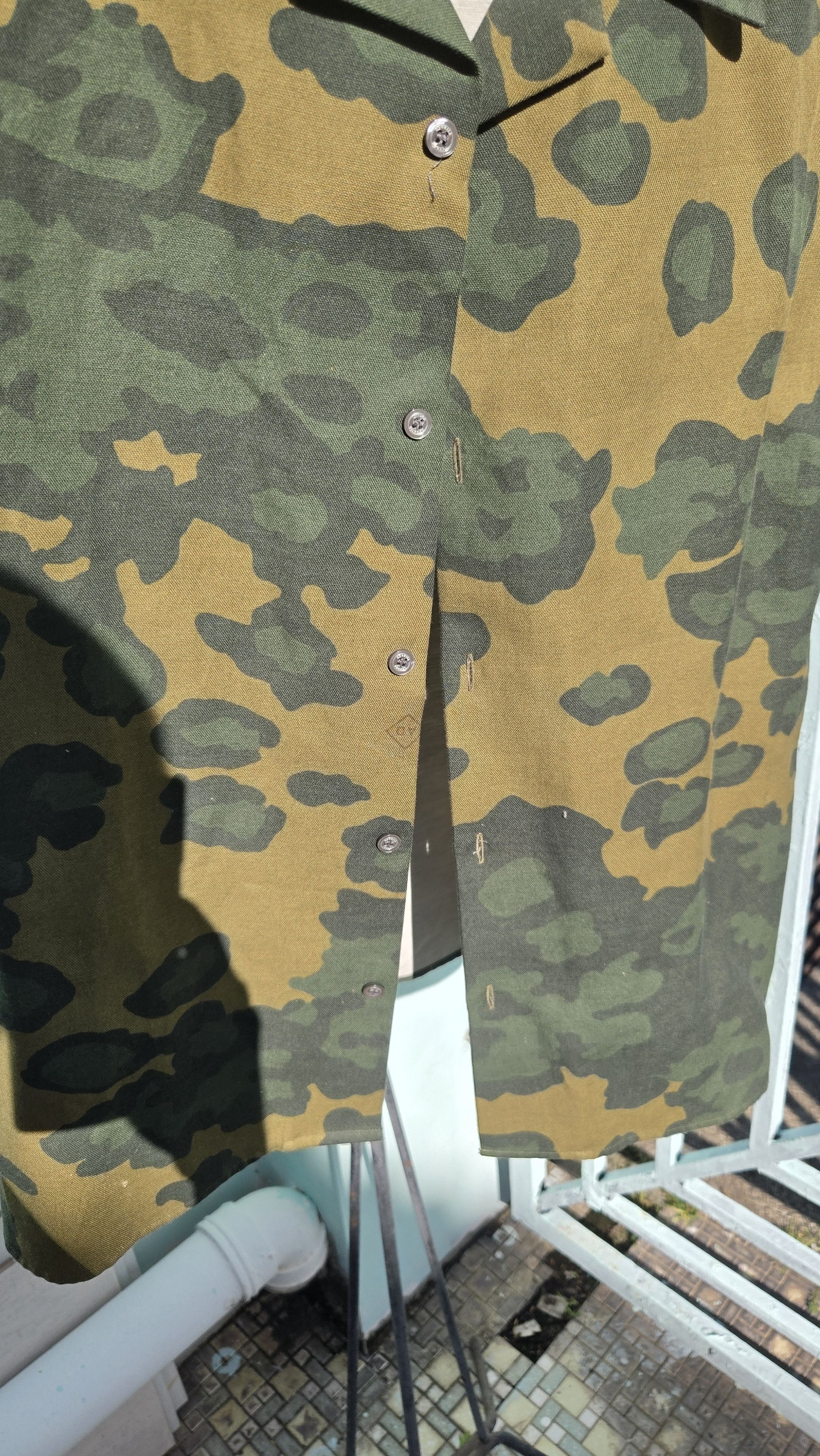 Alfred Dunhill Camo Camp Collar Shirt Size US S / EU 44-46 / 1 - 8 Thumbnail