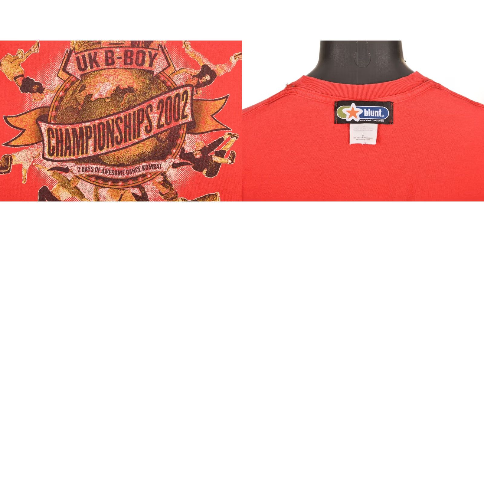 Vintage Rare Blunt UK B-Boy Championships 2002 Vintage T-Shirt Tee Size M Red Men XS? Size US M / EU 48-50 / 2 - 8 Thumbnail
