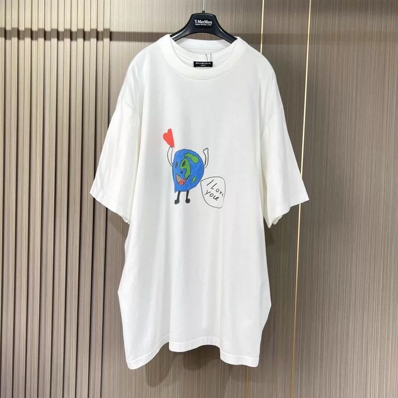 Balenciaga Balenciaga Earth fake two-piece printed short sleeves Size US XXS / EU 40 - 1 Thumbnail