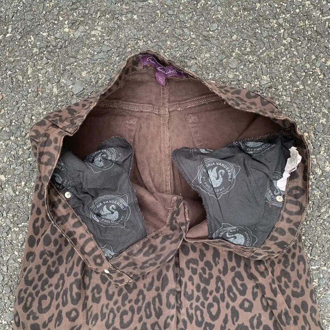 Art Comes First × Japanese Brand Gloria Vandesilb Stretchable Pants Leopard Pattern Pants Size US 34 / EU 50 - 11 Thumbnail
