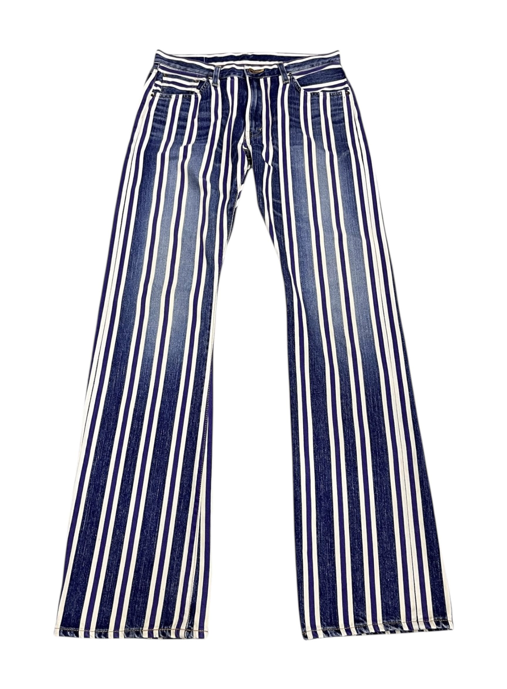 Edwin 🔥EDWIN 13oz Selvedge Punk Runway Purple Stripe Flare Japan Size US 30 / EU 46 - 3 Thumbnail