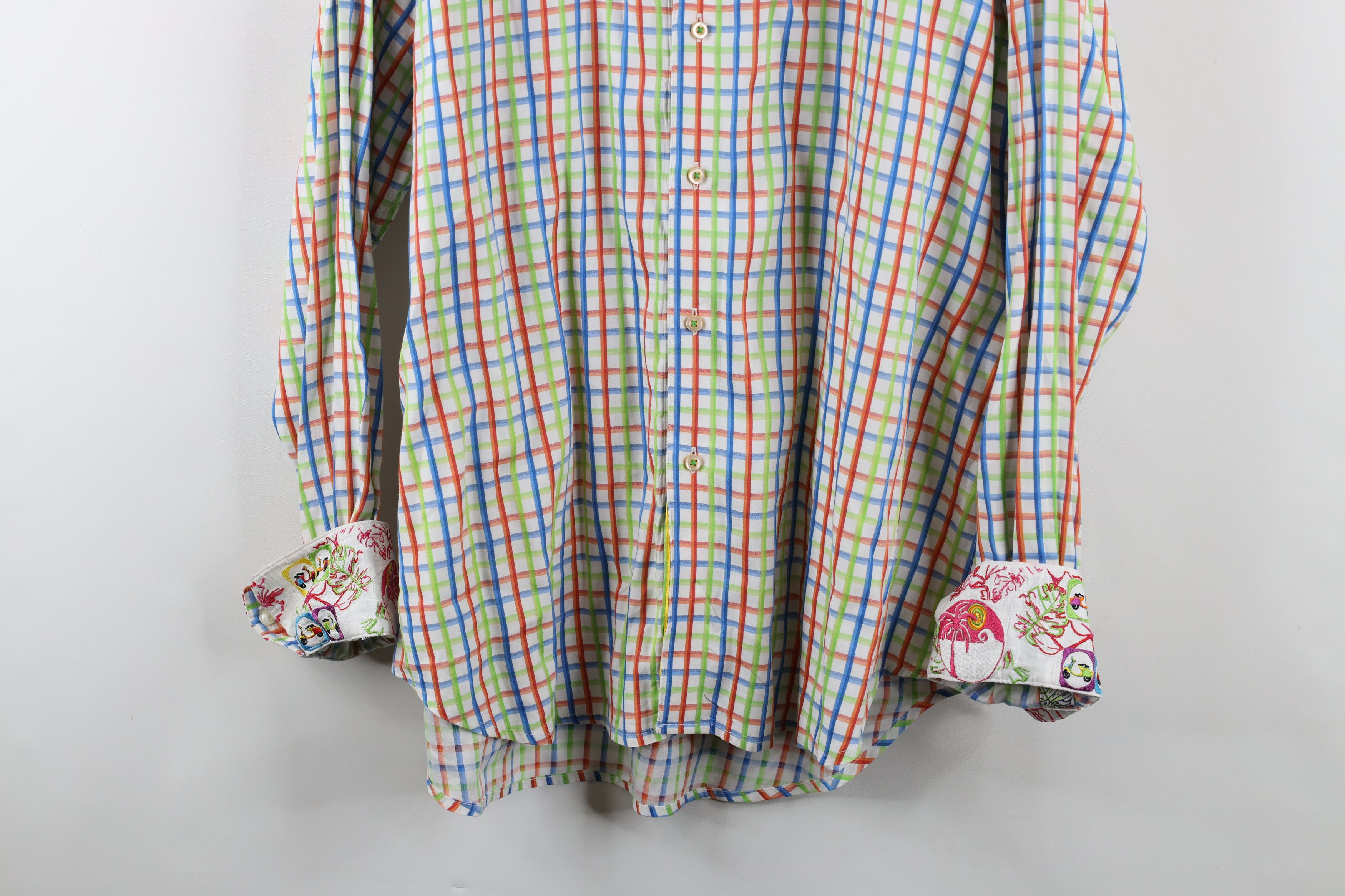 Robert Graham Cuff Scooter Checkered Collared Button Shirt