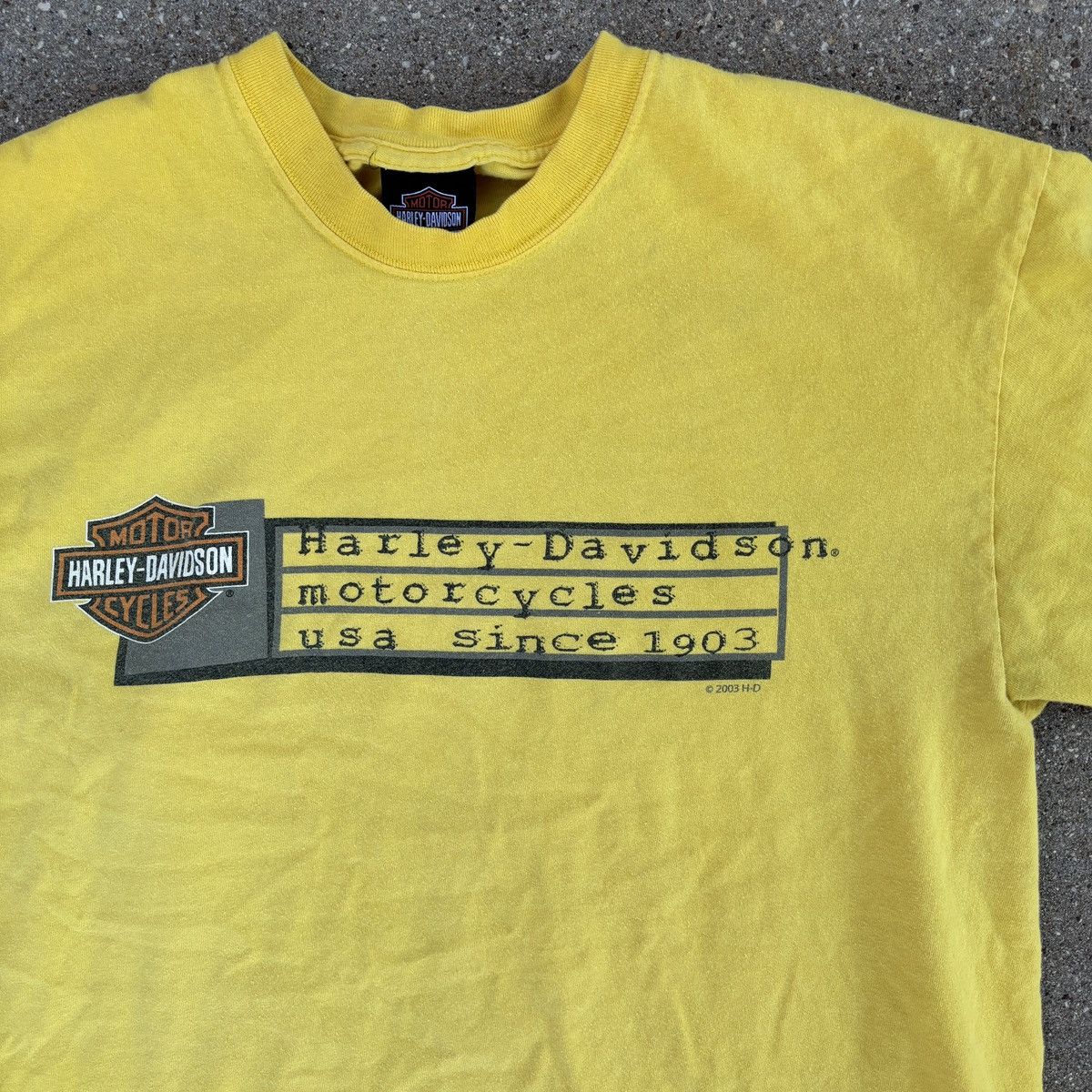 Harley Davidson × Vintage Vintage Harley Davidson Yellow Graphic Tee Size US L / EU 52-54 / 3 - 2 Thumbnail