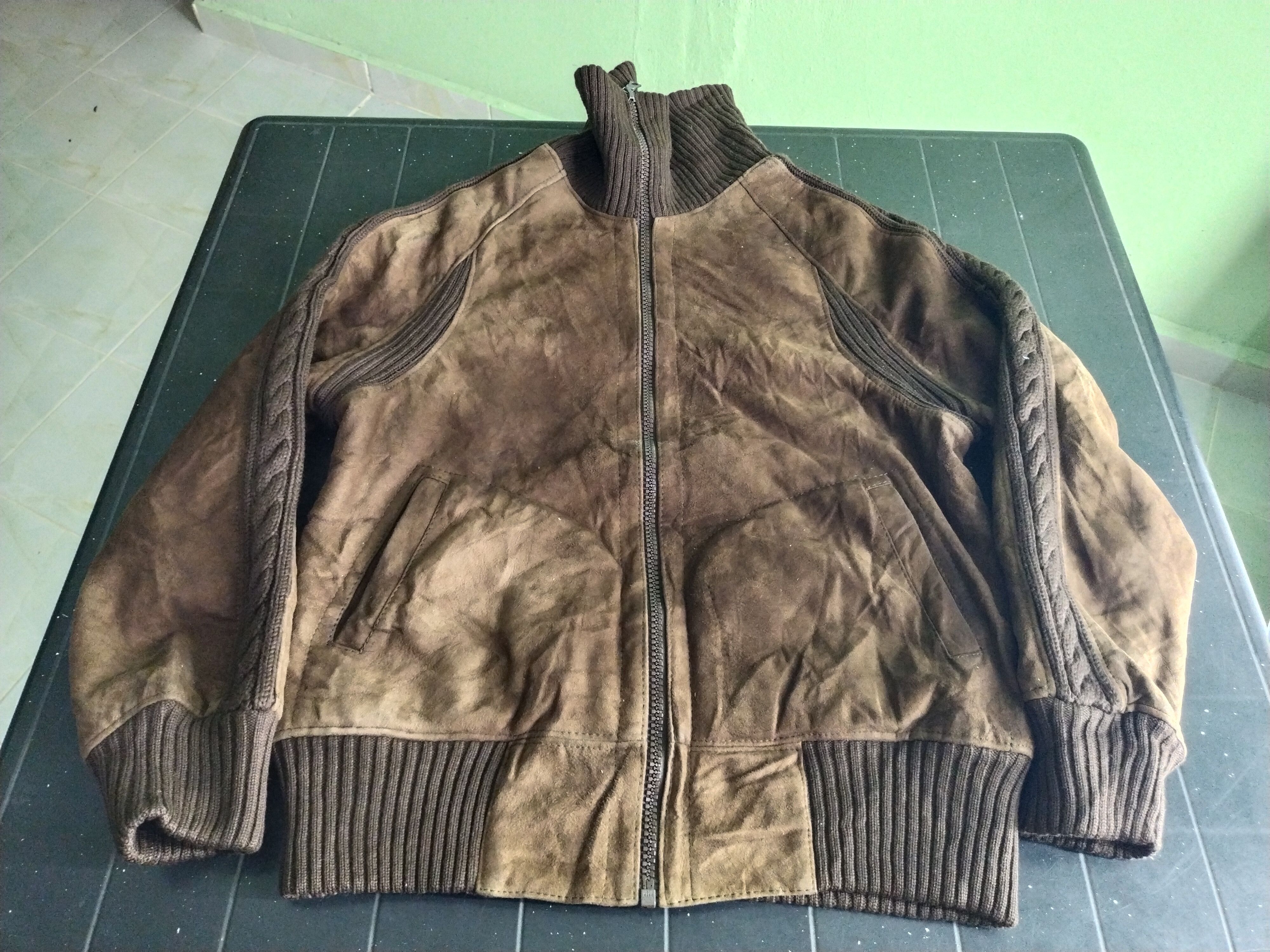 Leather Vtg Suntuso Canon Natural Leather Knit Fashion Spain Jacket Size US M / EU 48-50 / 2 - 15 Thumbnail