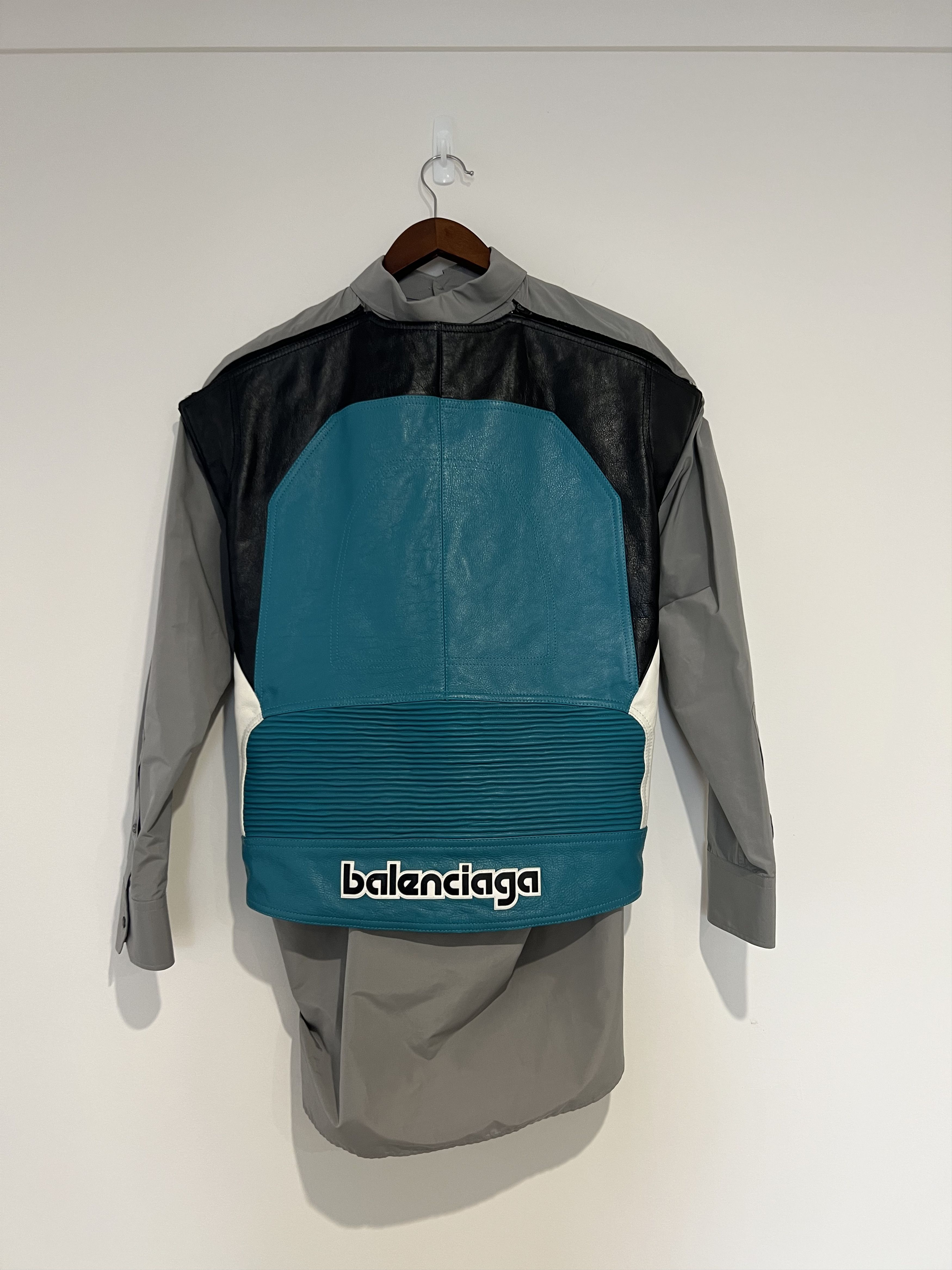 Balenciaga Balenciaga FW17 Runway Leather Detail Shirt Size US M / EU 48-50 / 2 - 1 Thumbnail