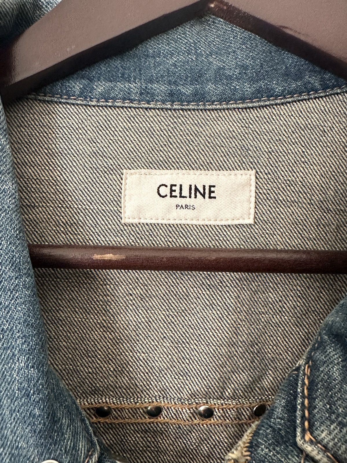 Celine Celine Studded Japanese Denim Jacket $2600 retail Size US XL / EU 56 / 4 - 3 Thumbnail