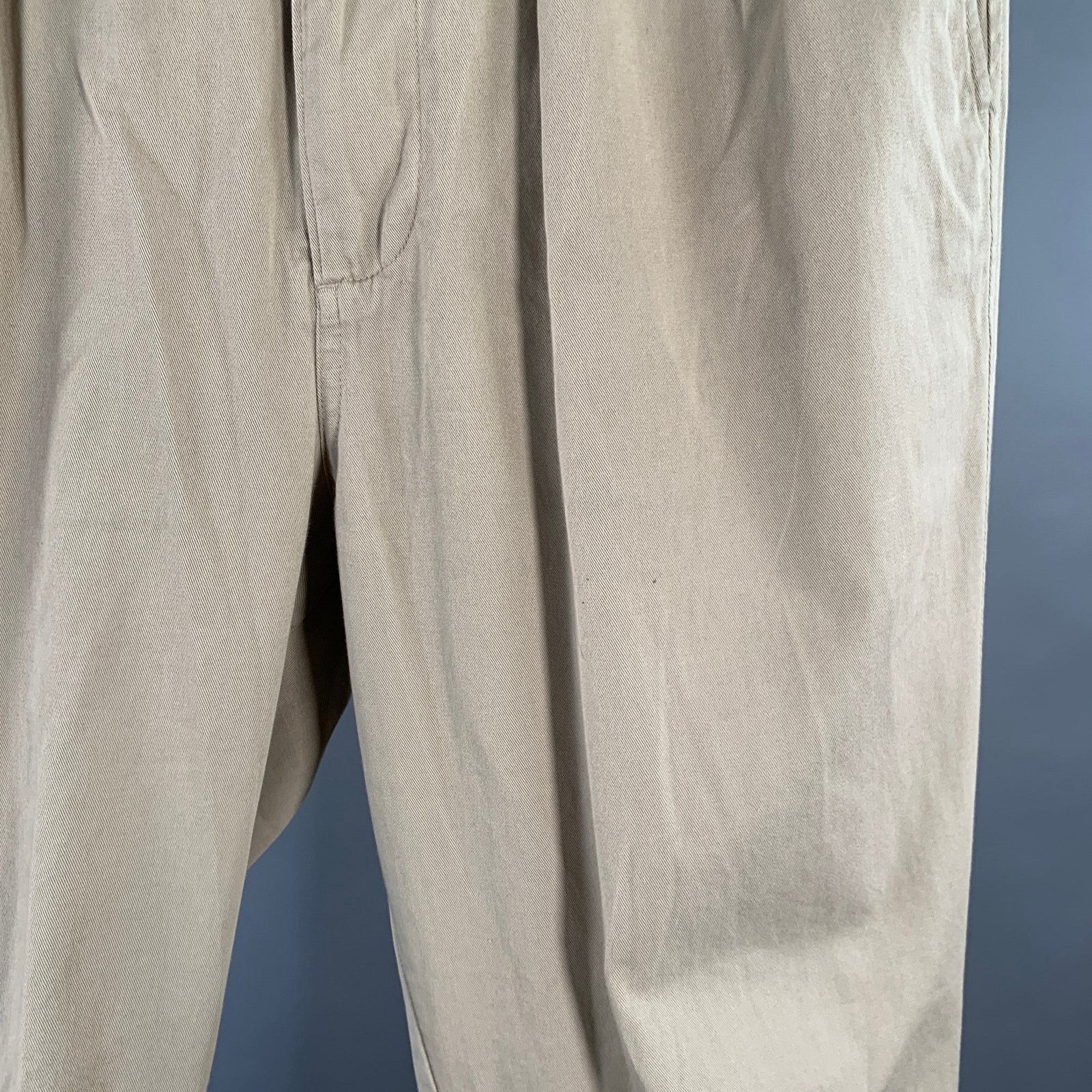 A.P.C. Size 38 Beige Twill Cotton Pleated Side Tabs Casual Pants Size US 38 / EU 54 - 5 Thumbnail
